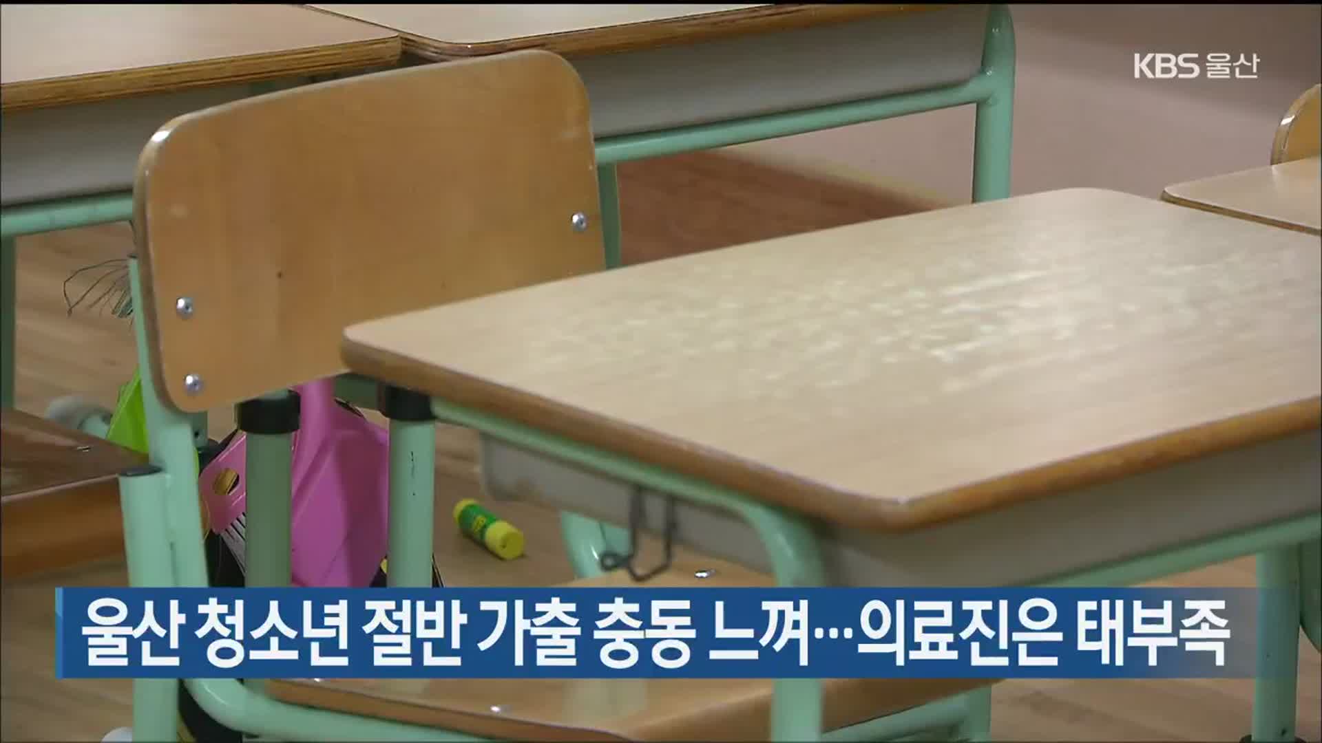 울산 청소년 절반 가출 충동 느껴…의료진은 태부족