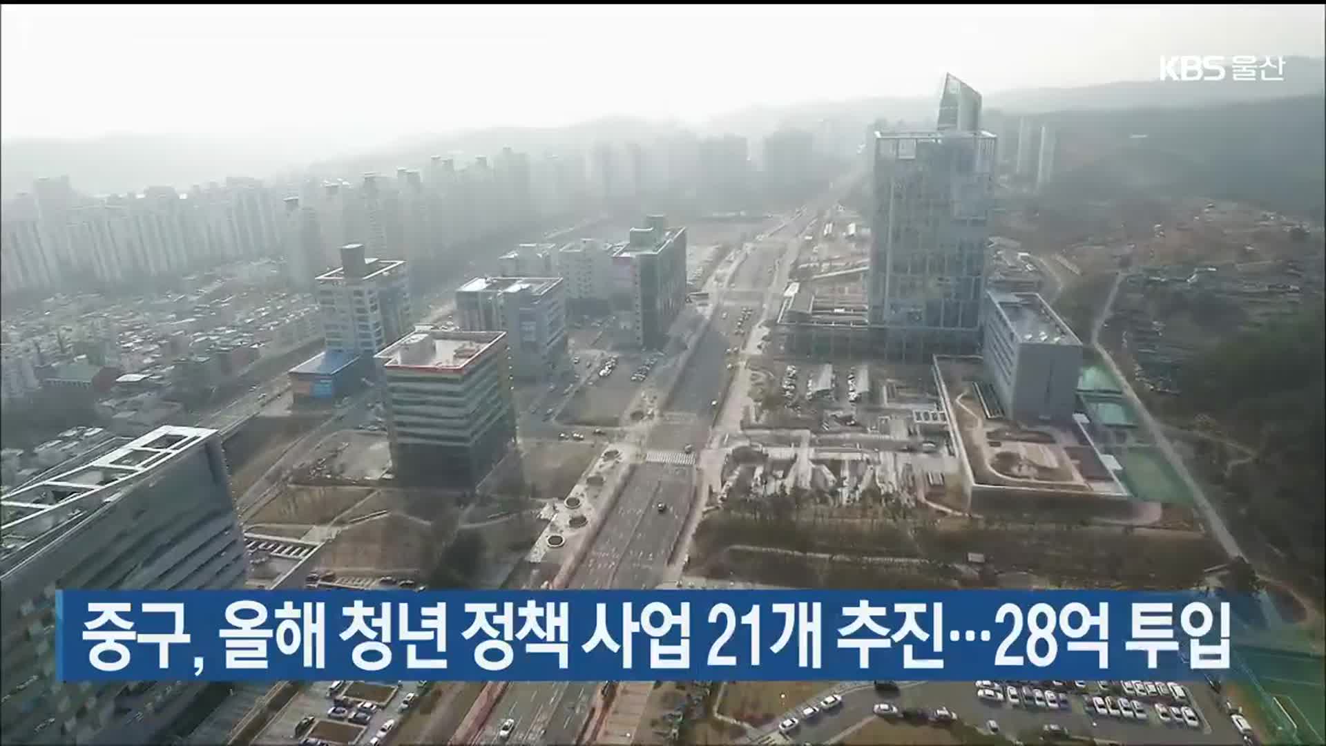 울산 중구, 올해 청년 정책 사업 21개 추진…28억 투입
