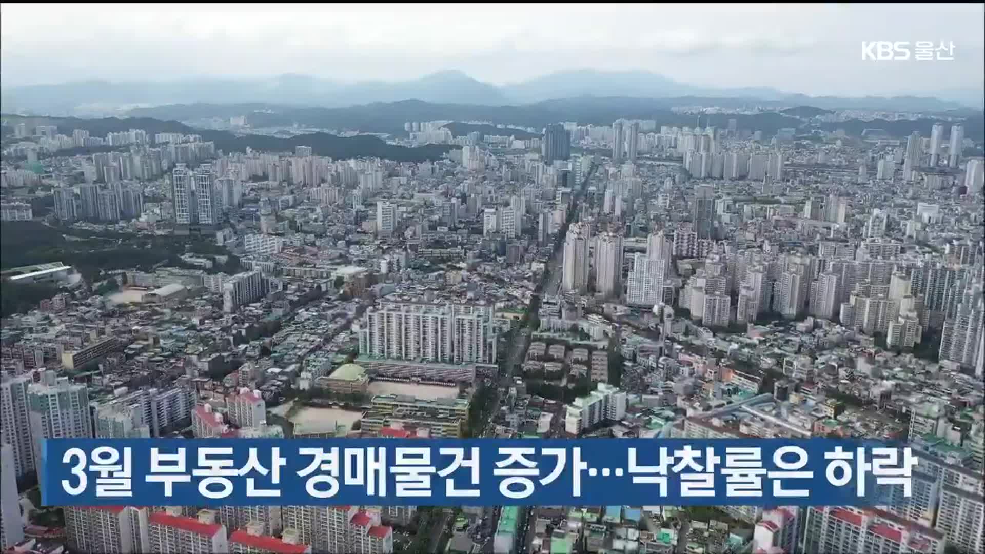 울산, 3월 부동산 경매물건 증가…낙찰률은 하락