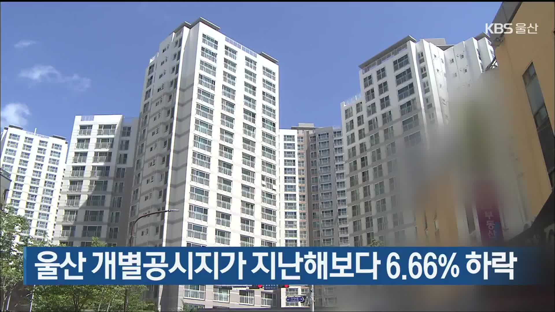 울산 개별공시지가 지난해보다 6.66% 하락