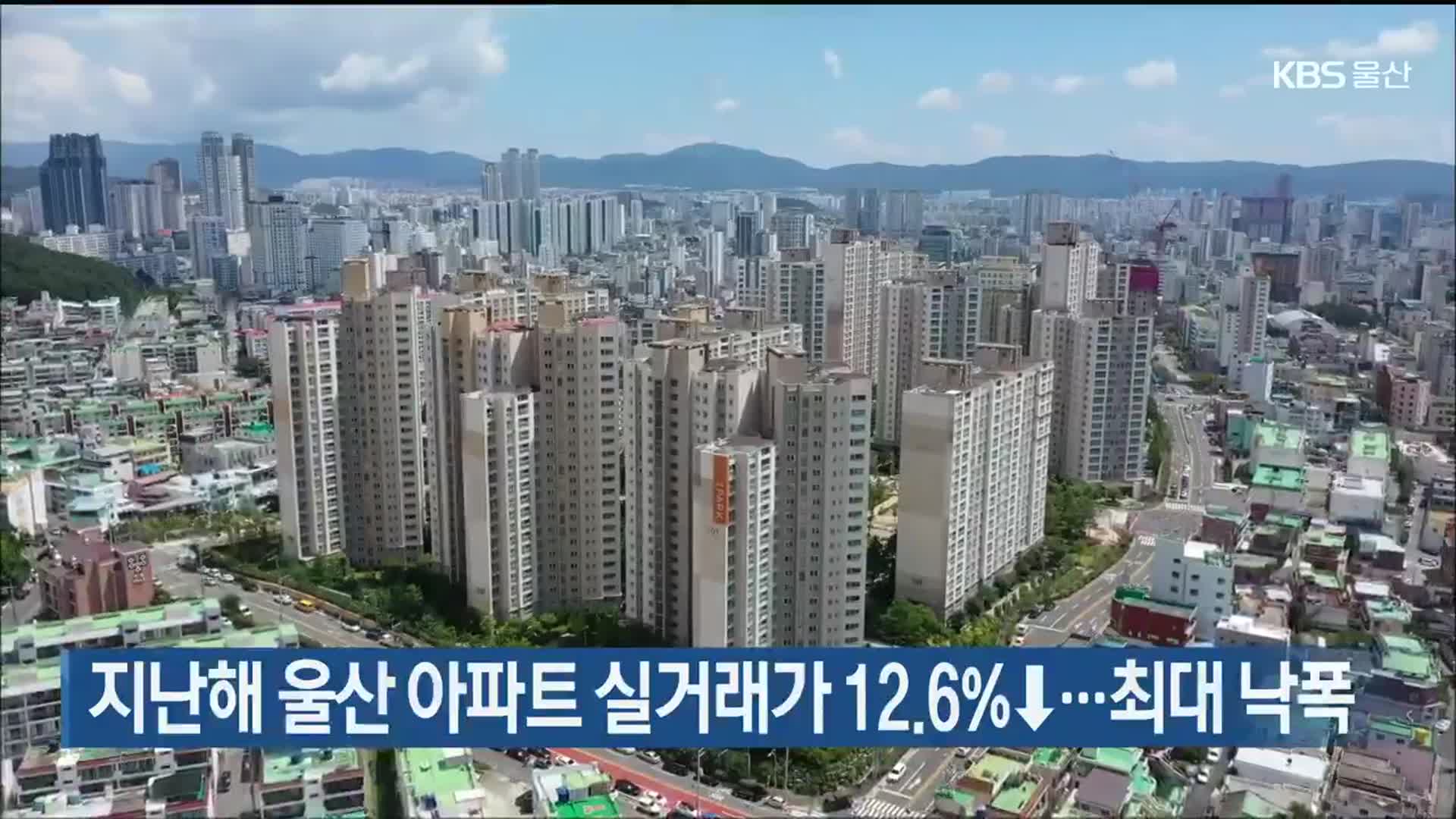 지난해 울산 아파트 실거래가 12.6%↓…최대 낙폭