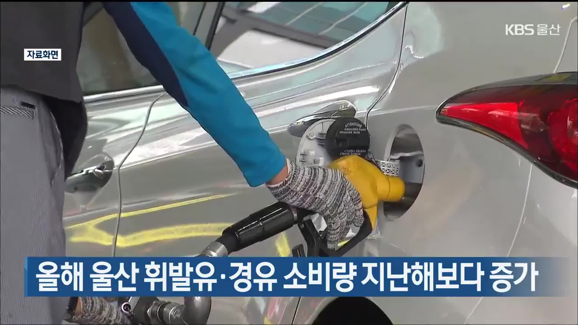 올해 울산 휘발유·경유 소비량 지난해보다 증가