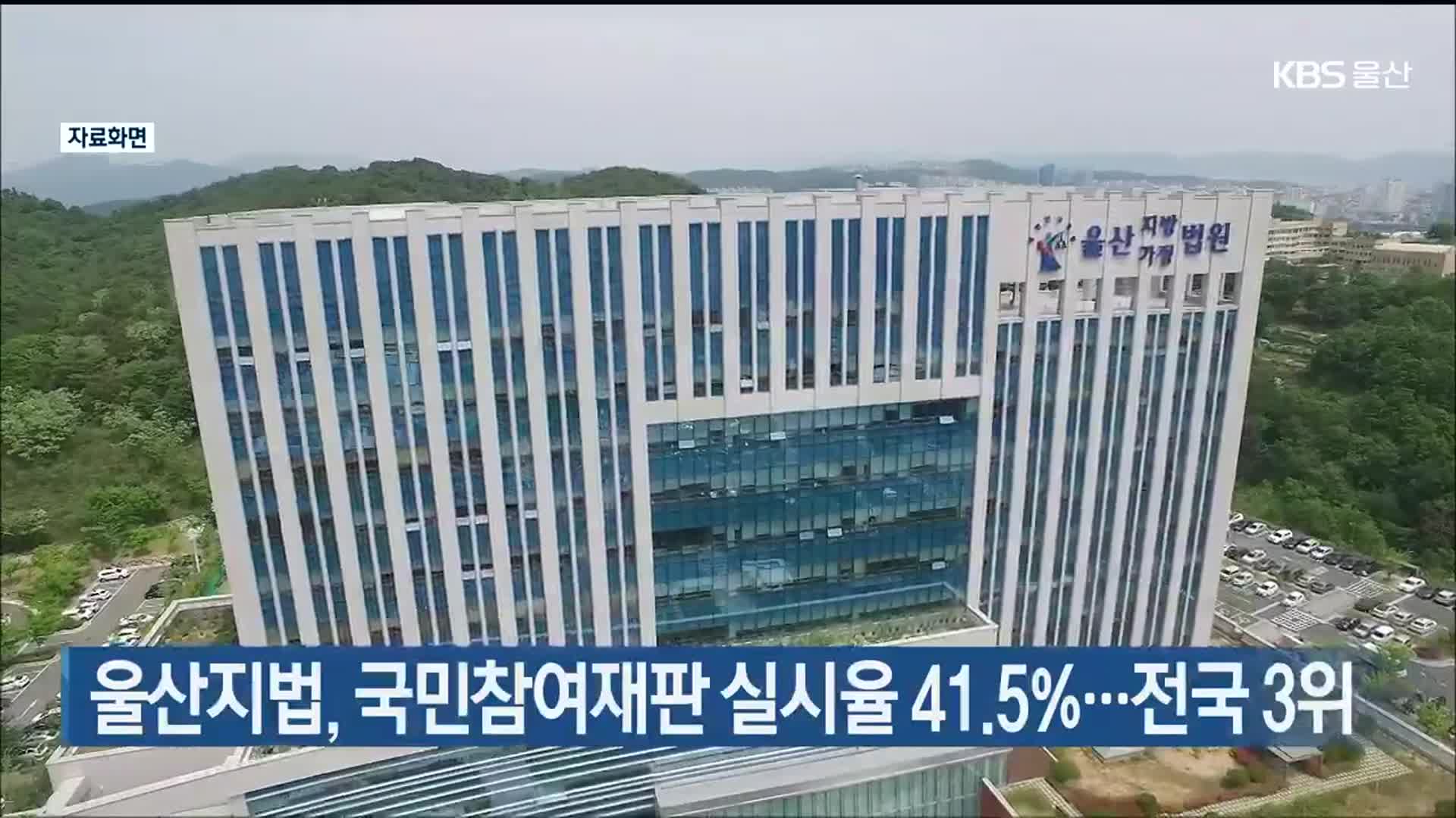 울산지법, 국민참여재판 실시율 41.5%…전국 3위