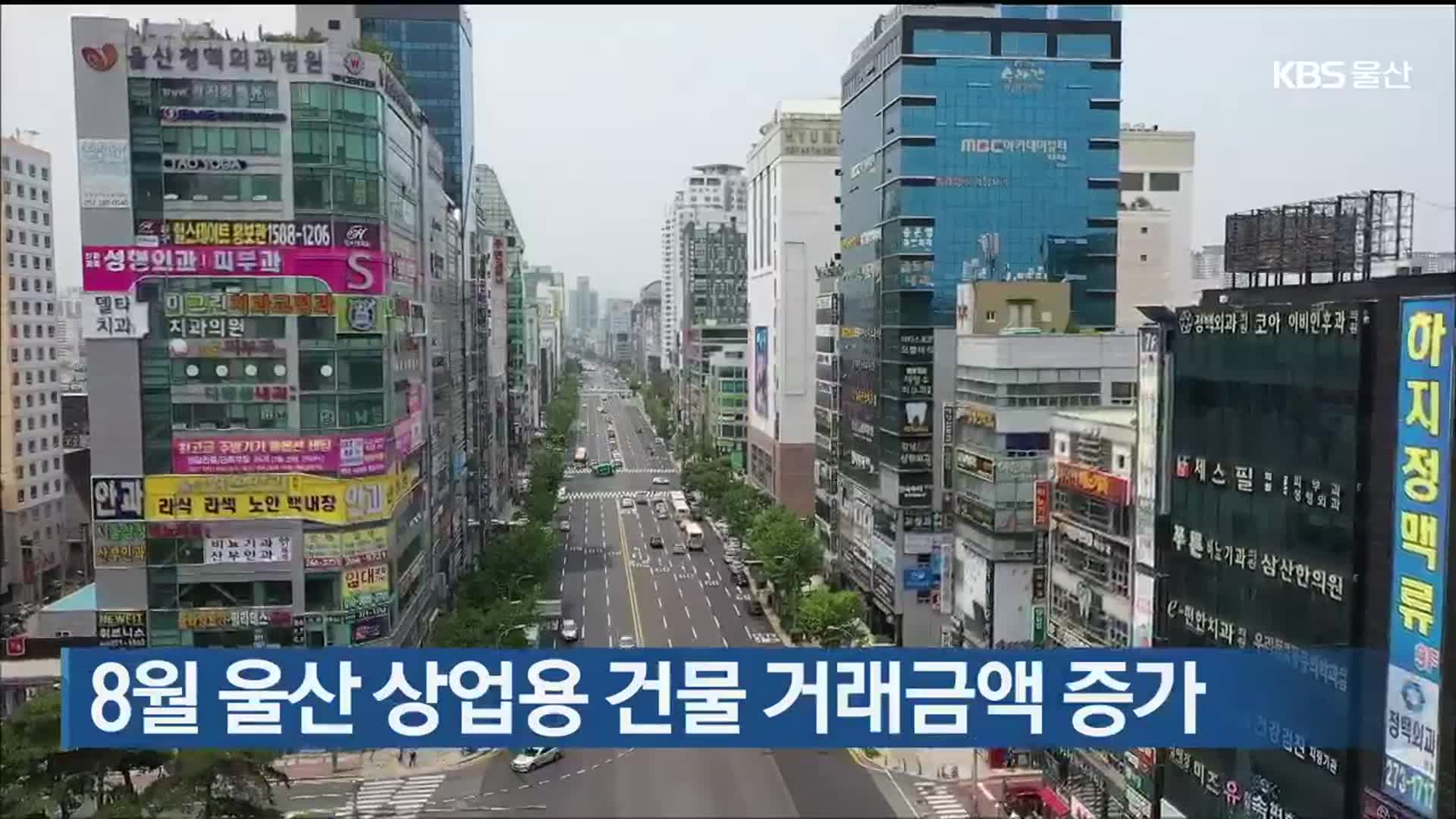 8월 울산 상업용 건물 거래금액 증가