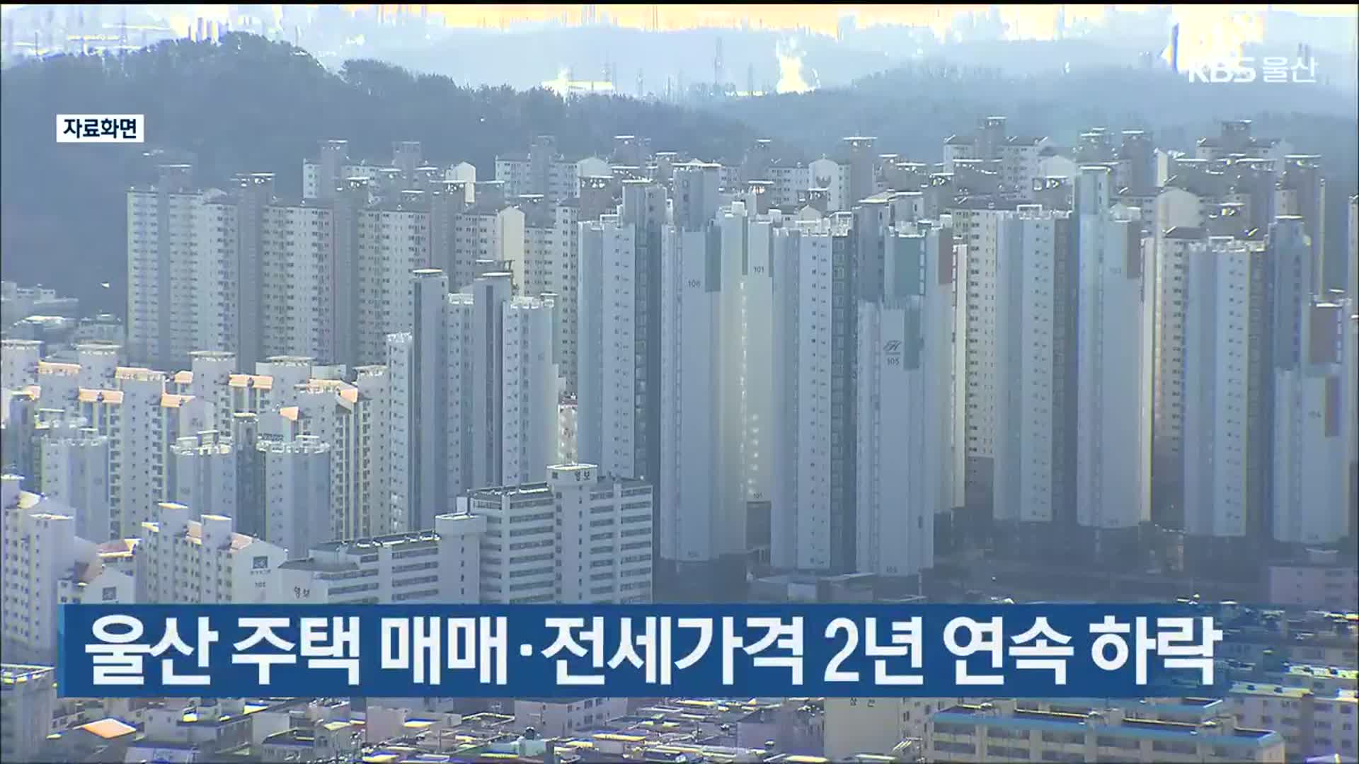 울산 주택 매매·전세가격 2년 연속 하락