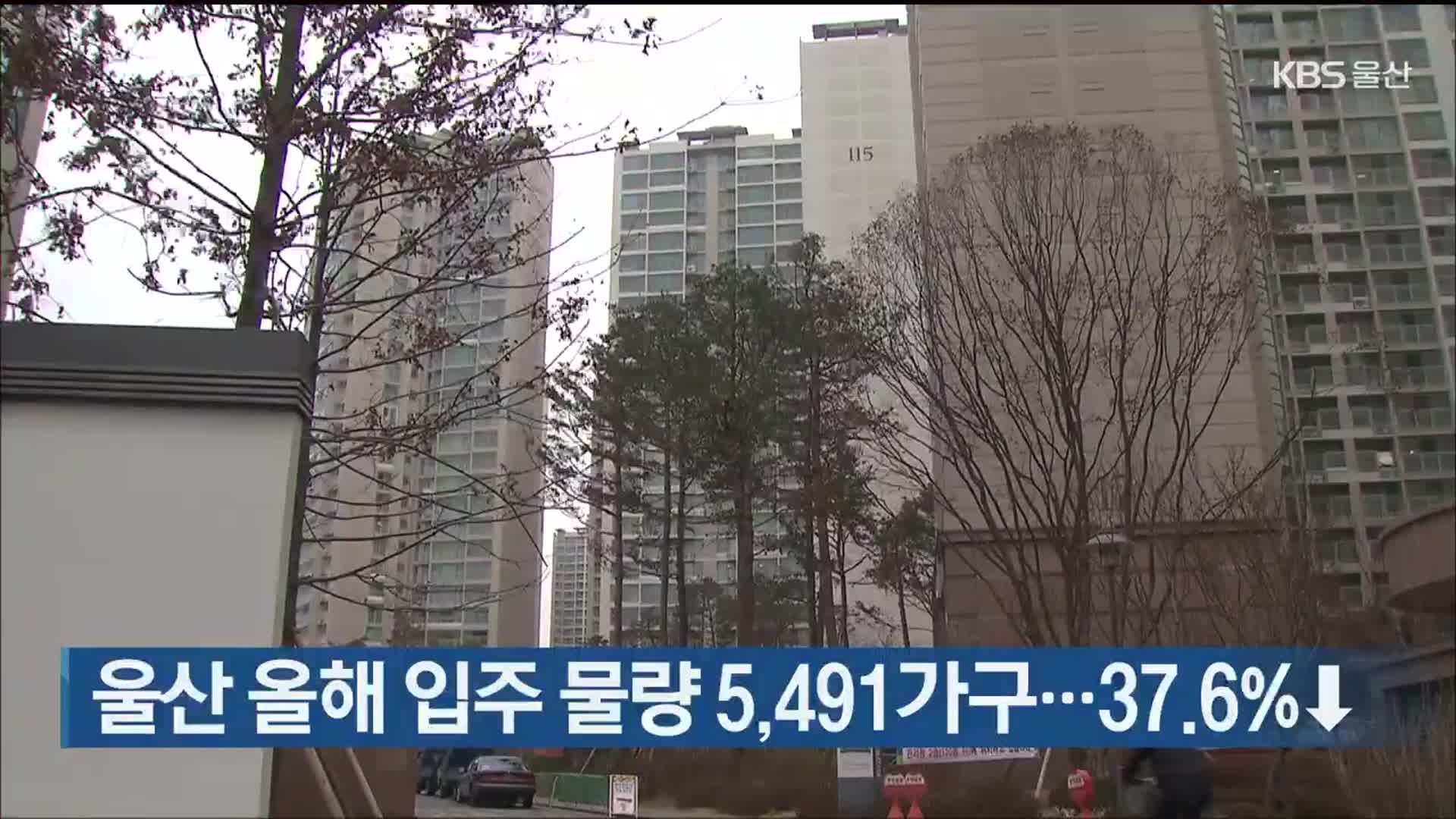 울산 올해 입주 물량 5,491가구…37.6%↓