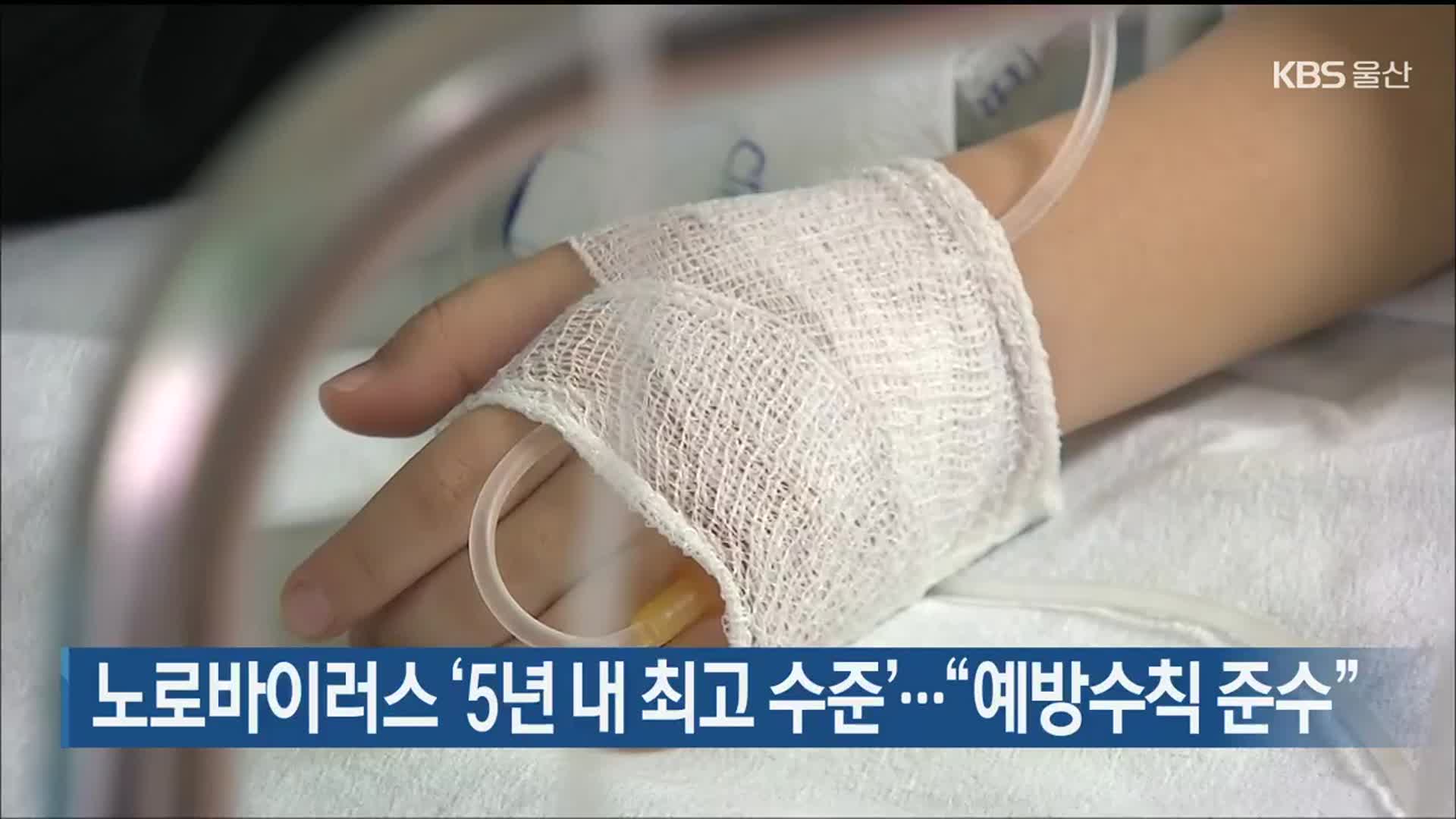 노로바이러스 ‘5년 내 최고 수준’…“예방수칙 준수”
