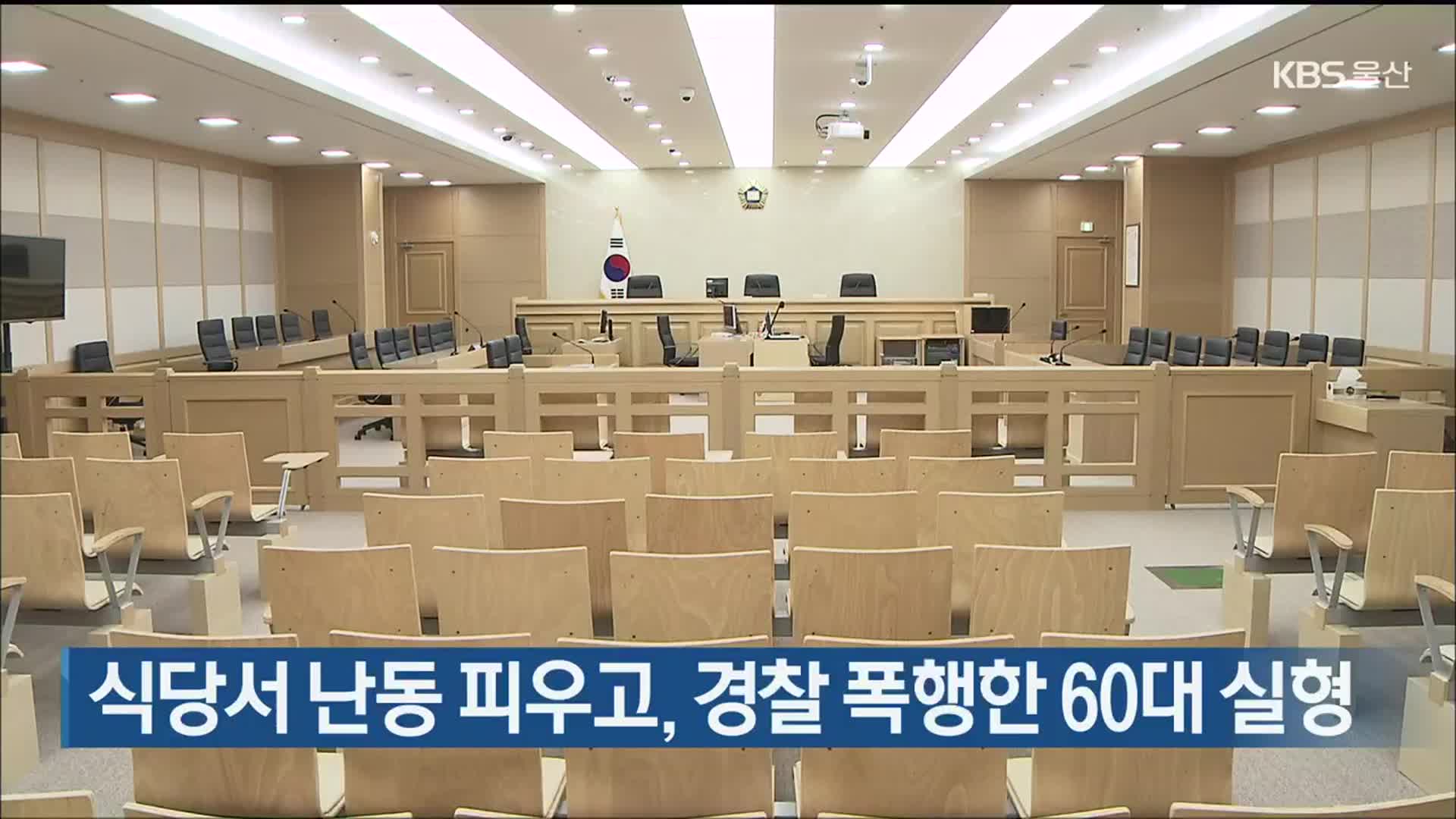 식당서 난동 피우고, 경찰 폭행한 60대 실형
