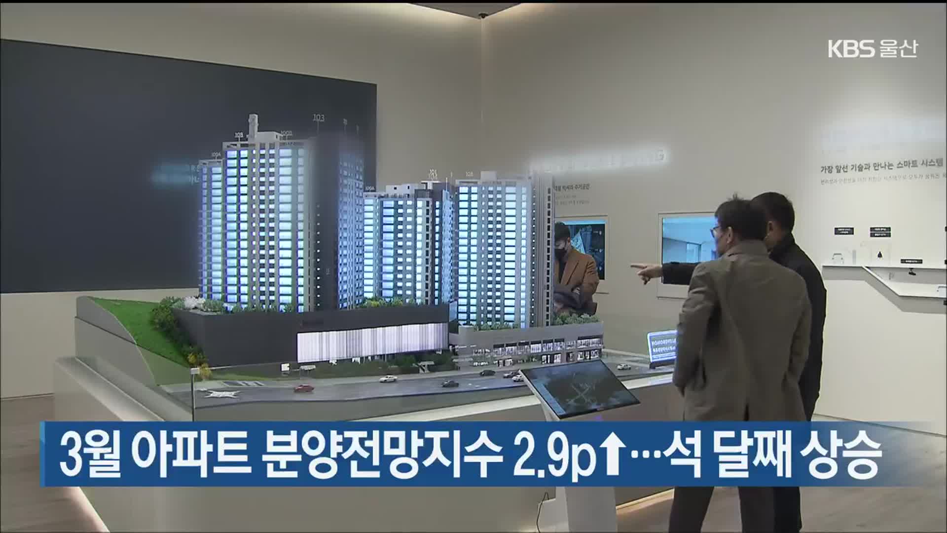 3월 아파트 분양전망지수 2.9p↑…석 달째 상승
