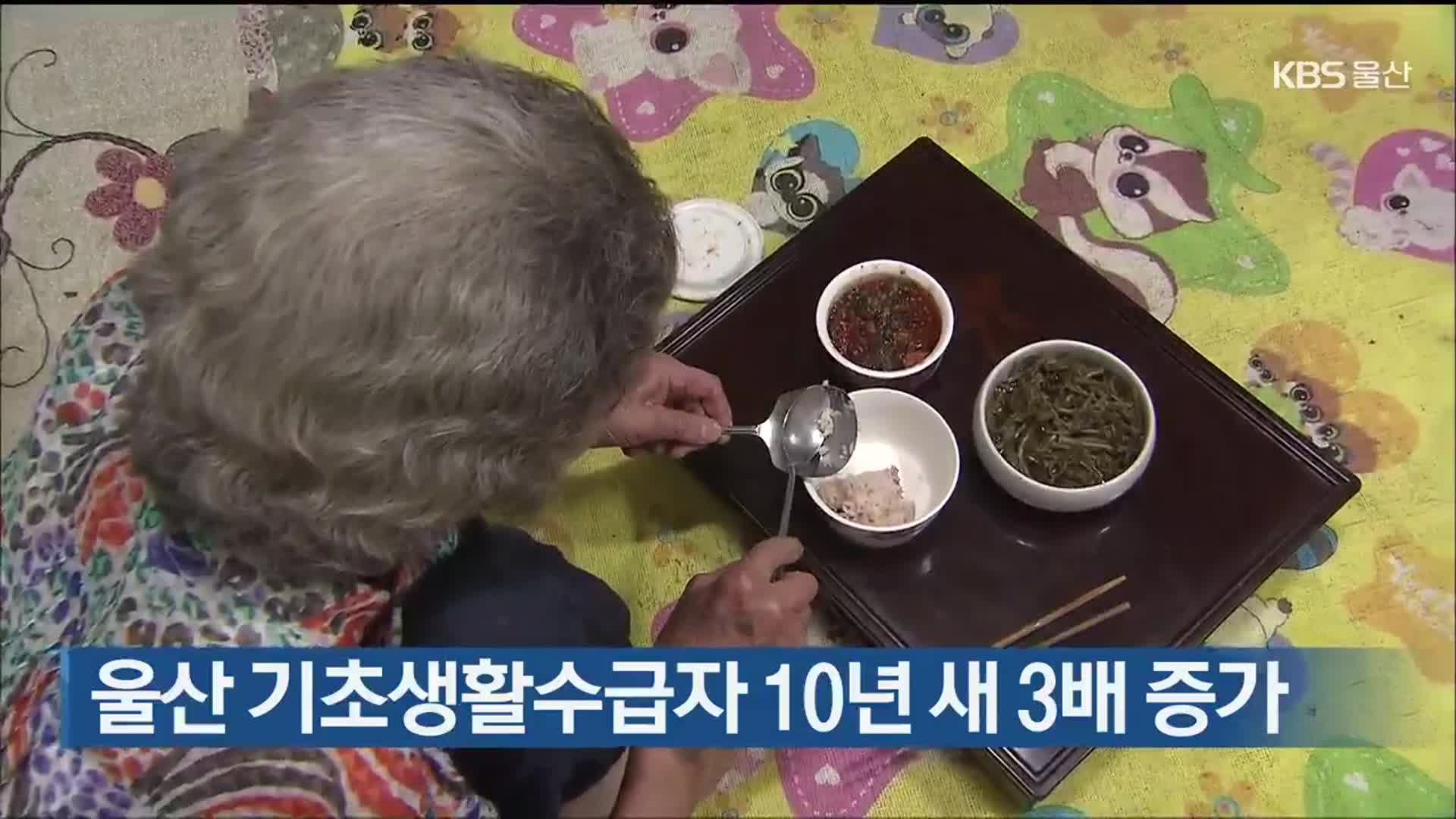 울산 기초생활수급자 10년새 3배 증가