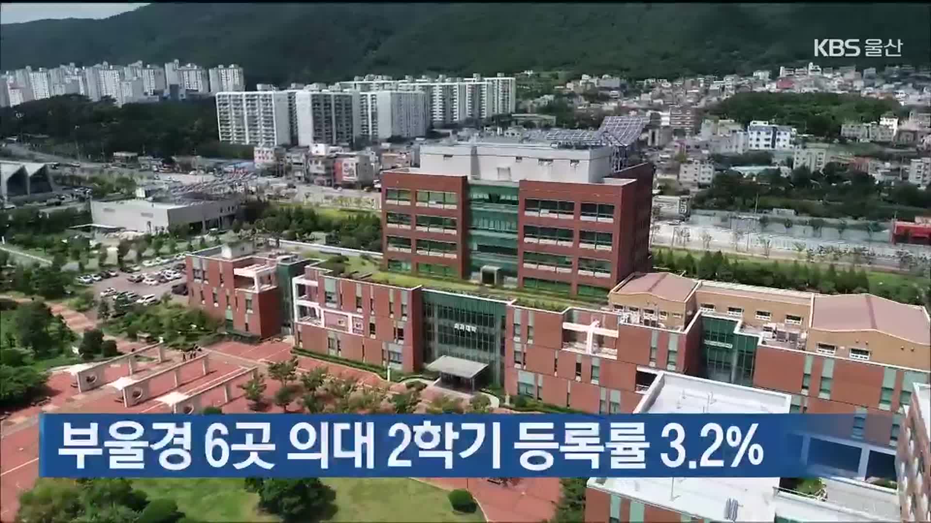 부울경 6곳 의대 2학기 등록률 3.2%