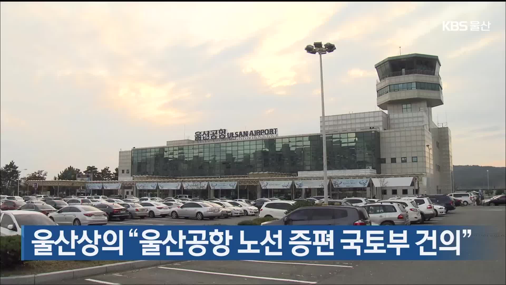 울산상의 “울산공항 노선 증편 국토부 건의”