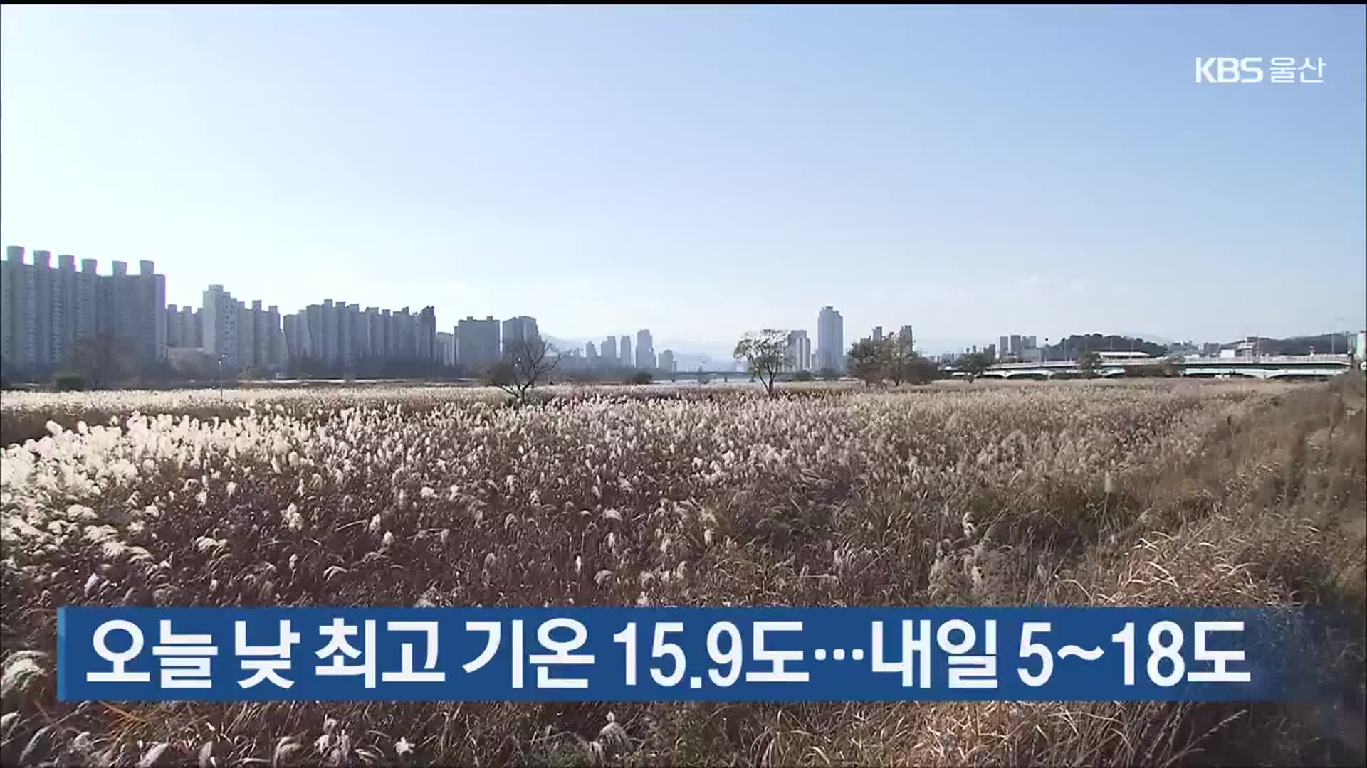 울산 오늘 낮 최고 기온 15.9도…내일 5~18도