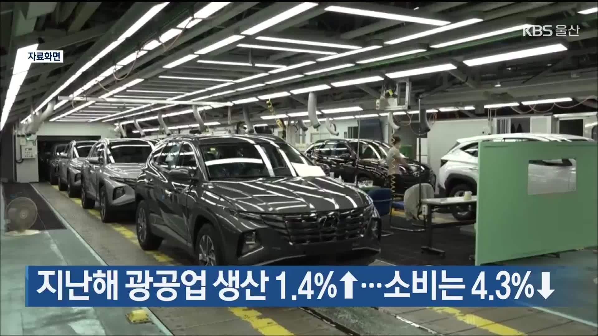 지난해 광공업 생산 1.4%↑…소비는 4.3%↓