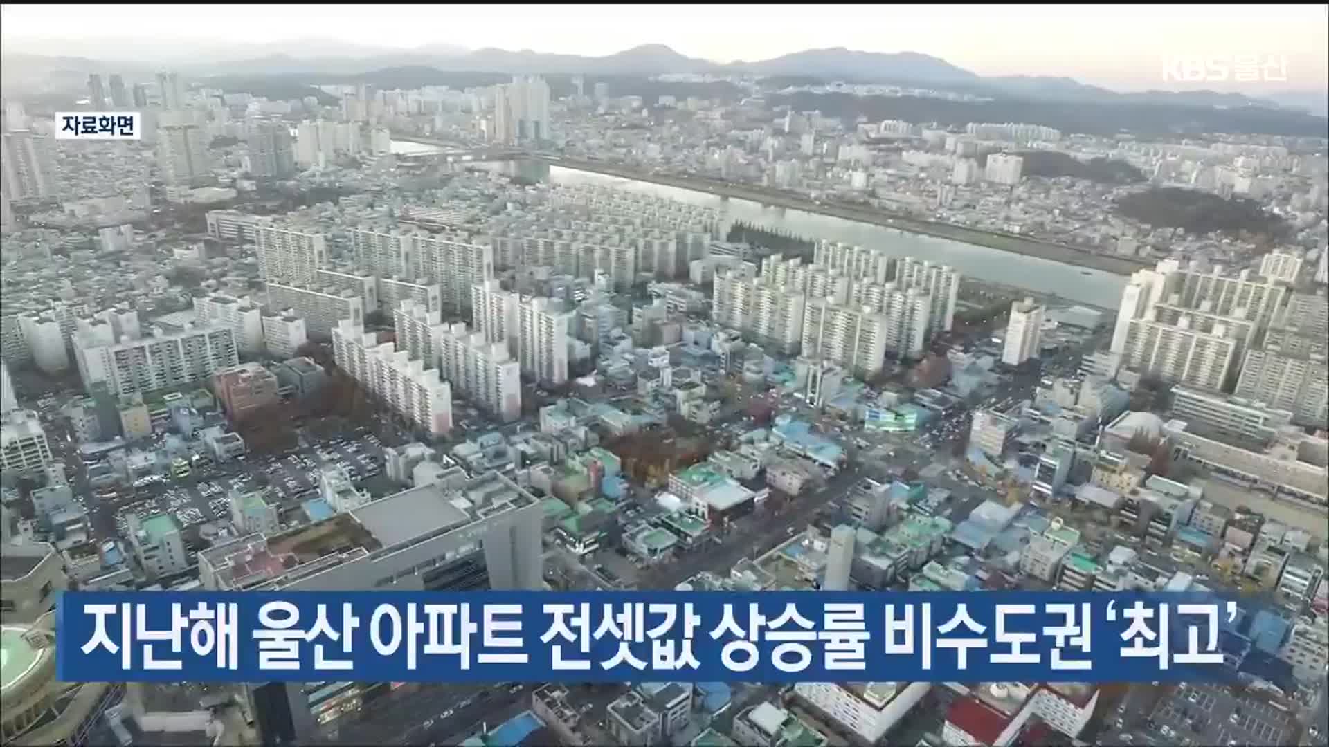 지난해 울산 아파트 전셋값 상승률 비수도권 ‘최고’