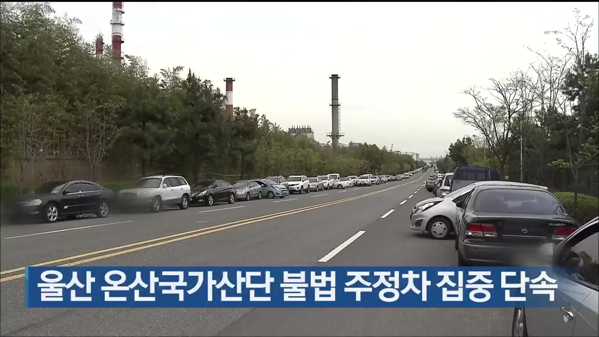 울산 온산국가산단 불법 주정차 집중 단속