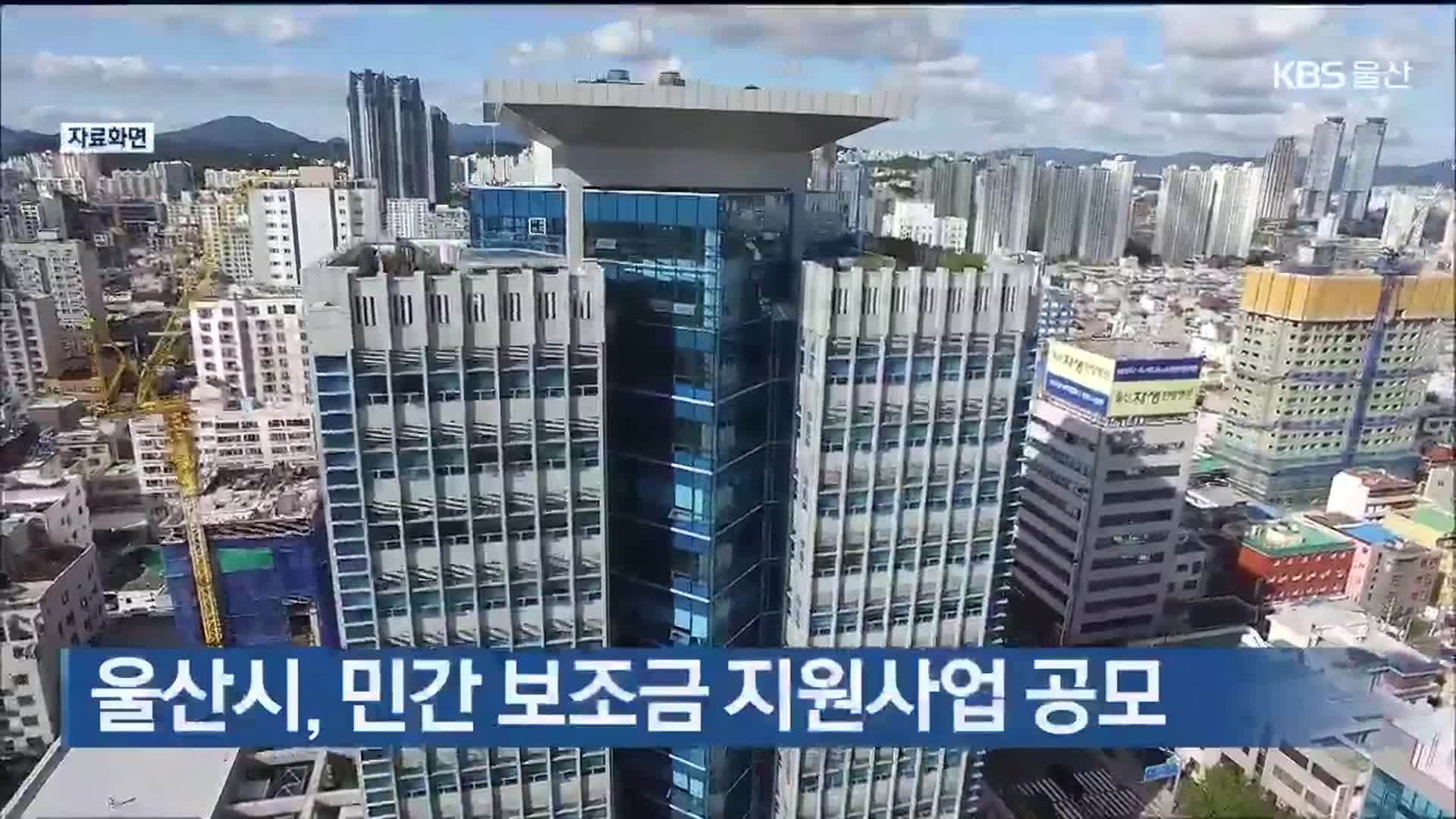 울산시, 민간 보조금 지원사업 공모