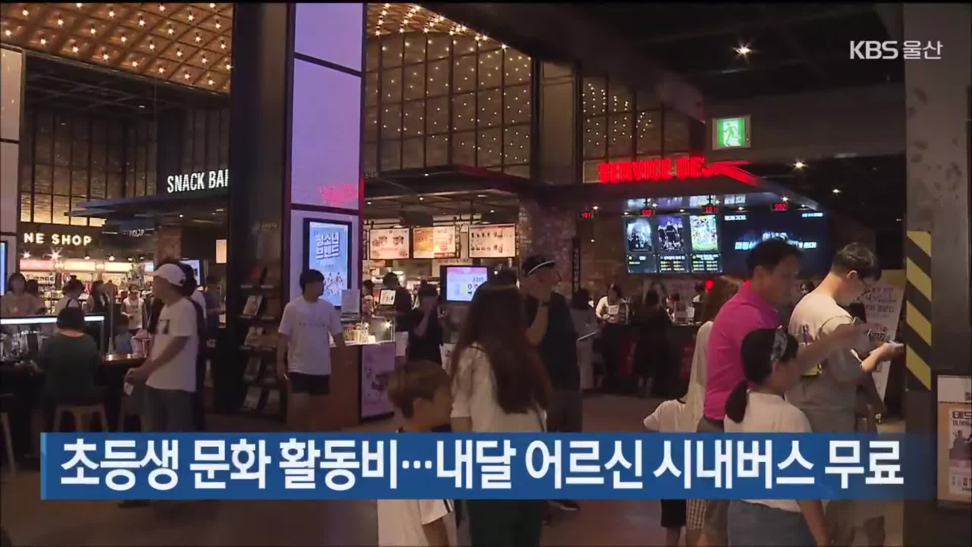 초등생 문화 활동비…내달 어르신 시내버스 무료