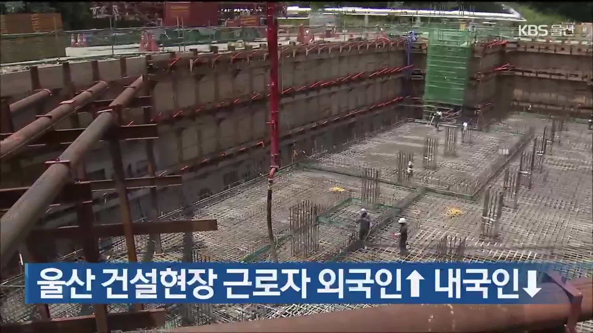 울산 건설현장 근로자 외국인↑ 내국인↓