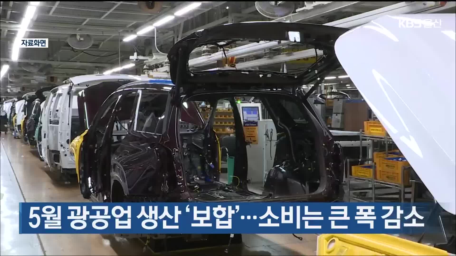 5월 광공업 생산 ‘보합’…소비는 큰 폭 감소