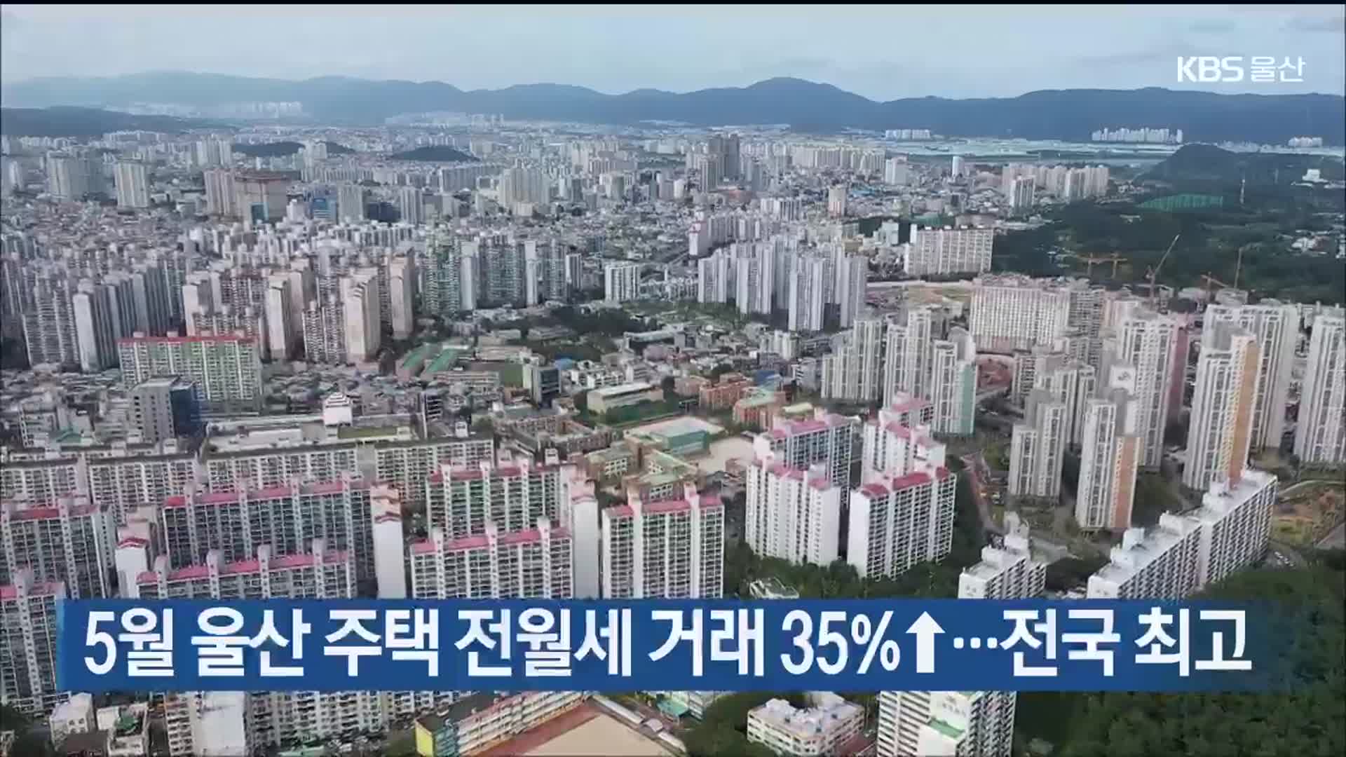 5월 울산 주택 전월세 거래 35%↑…전국 최고
