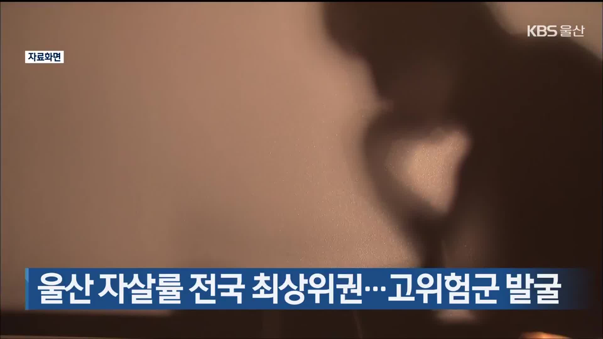 울산 자살률 전국 최상위권…고위험군 발굴
