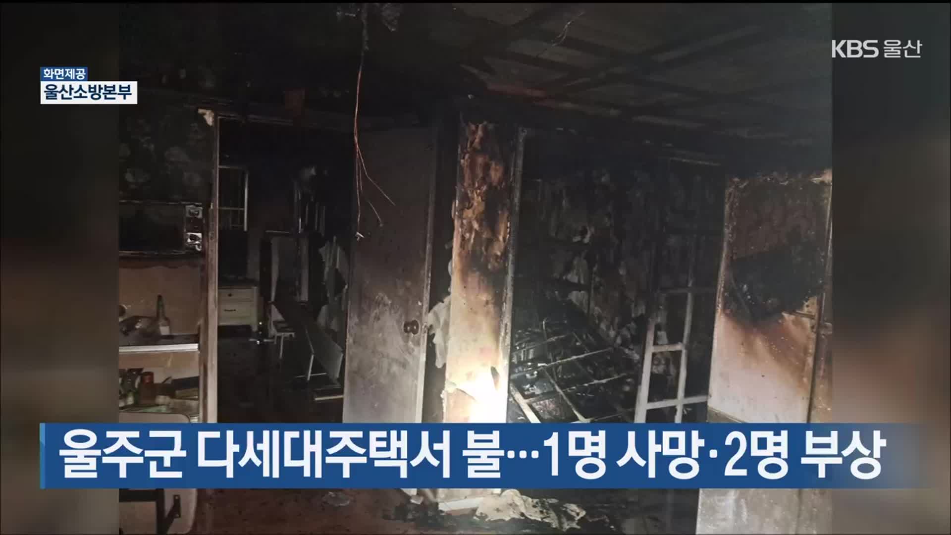 울주군 다세대주택서 불…1명 사망·2명 부상