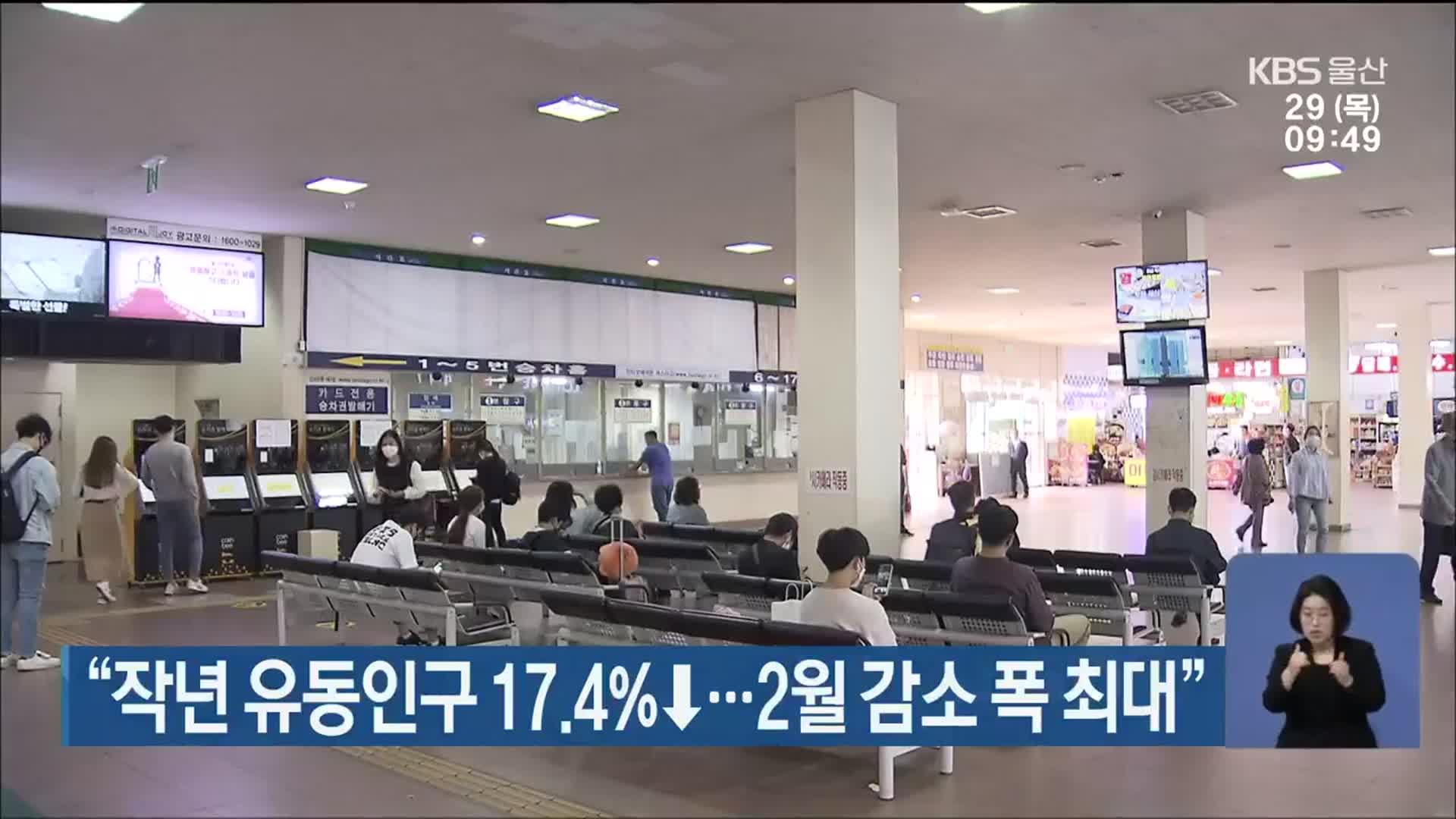 울산 “작년 유동인구 17.4%↓…2월 감소 폭 최대”