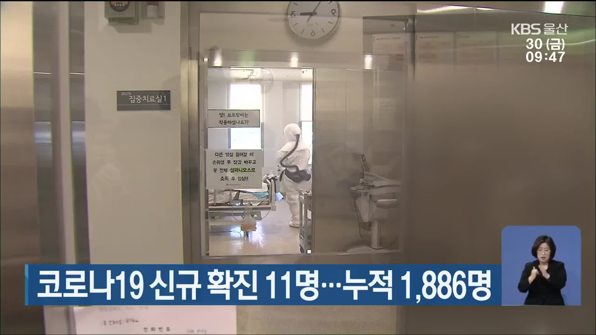 코로나19 신규 확진 11명…울산 누적 1,886명