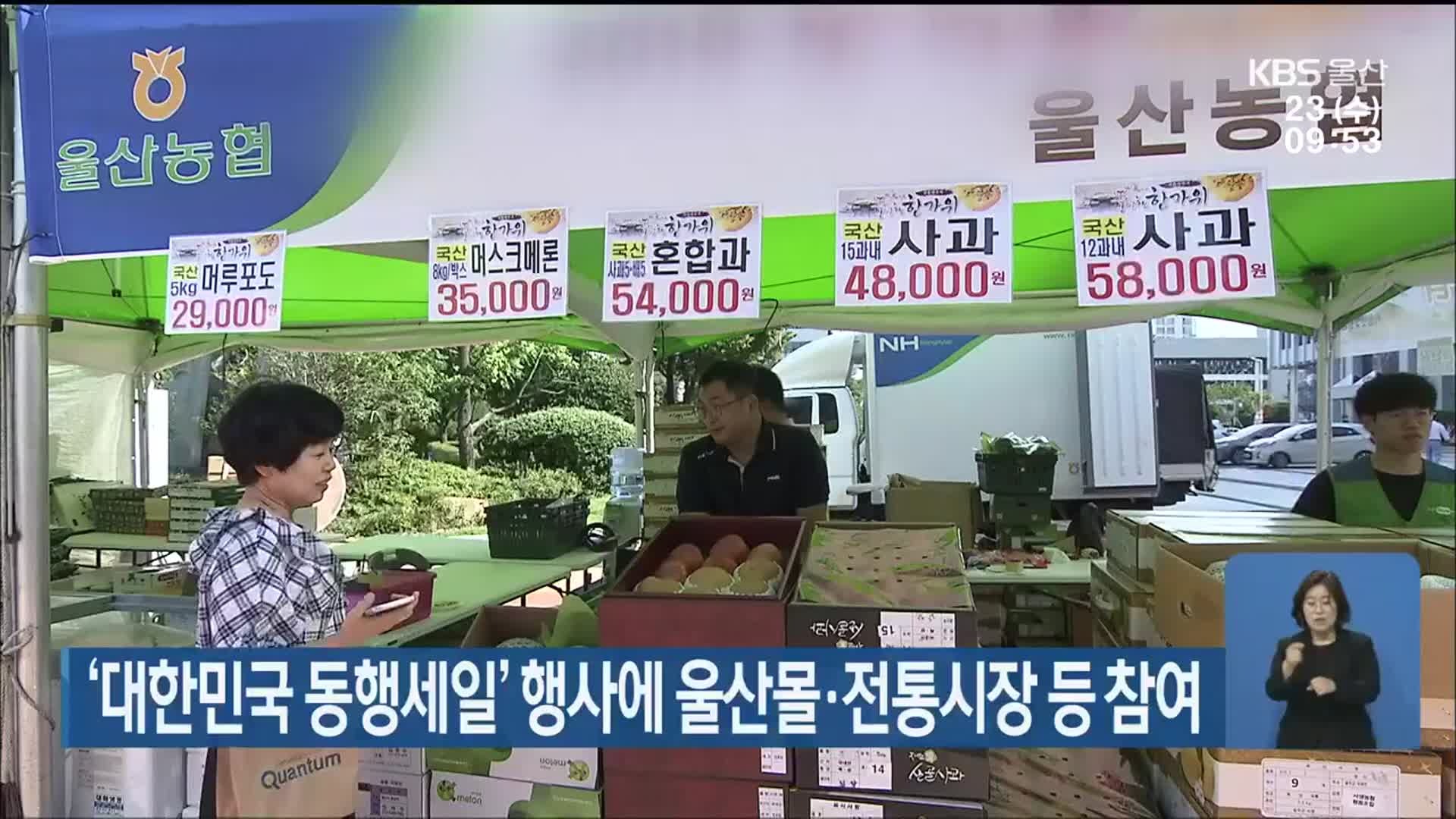 ‘대한민국 동행세일’ 행사에 울산몰·전통시장 등 참여