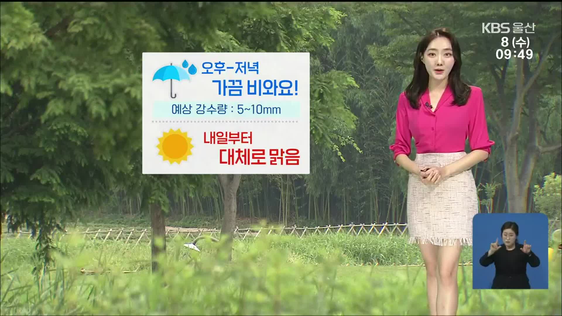[날씨] 울산 오후부터 가끔 비…꽃가루 농도 높음