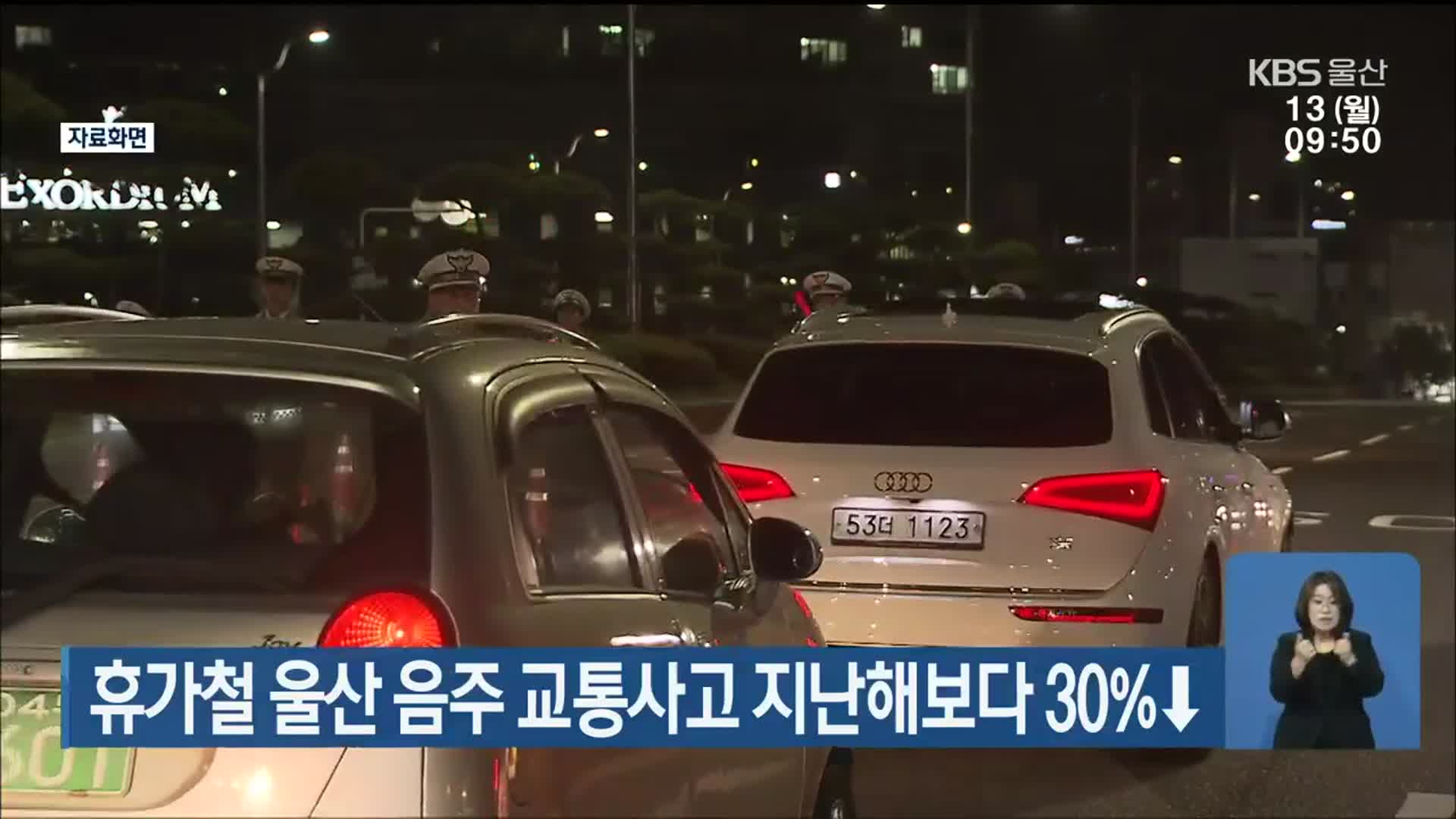 휴가철 울산 음주 교통사고 지난해보다 30%↓