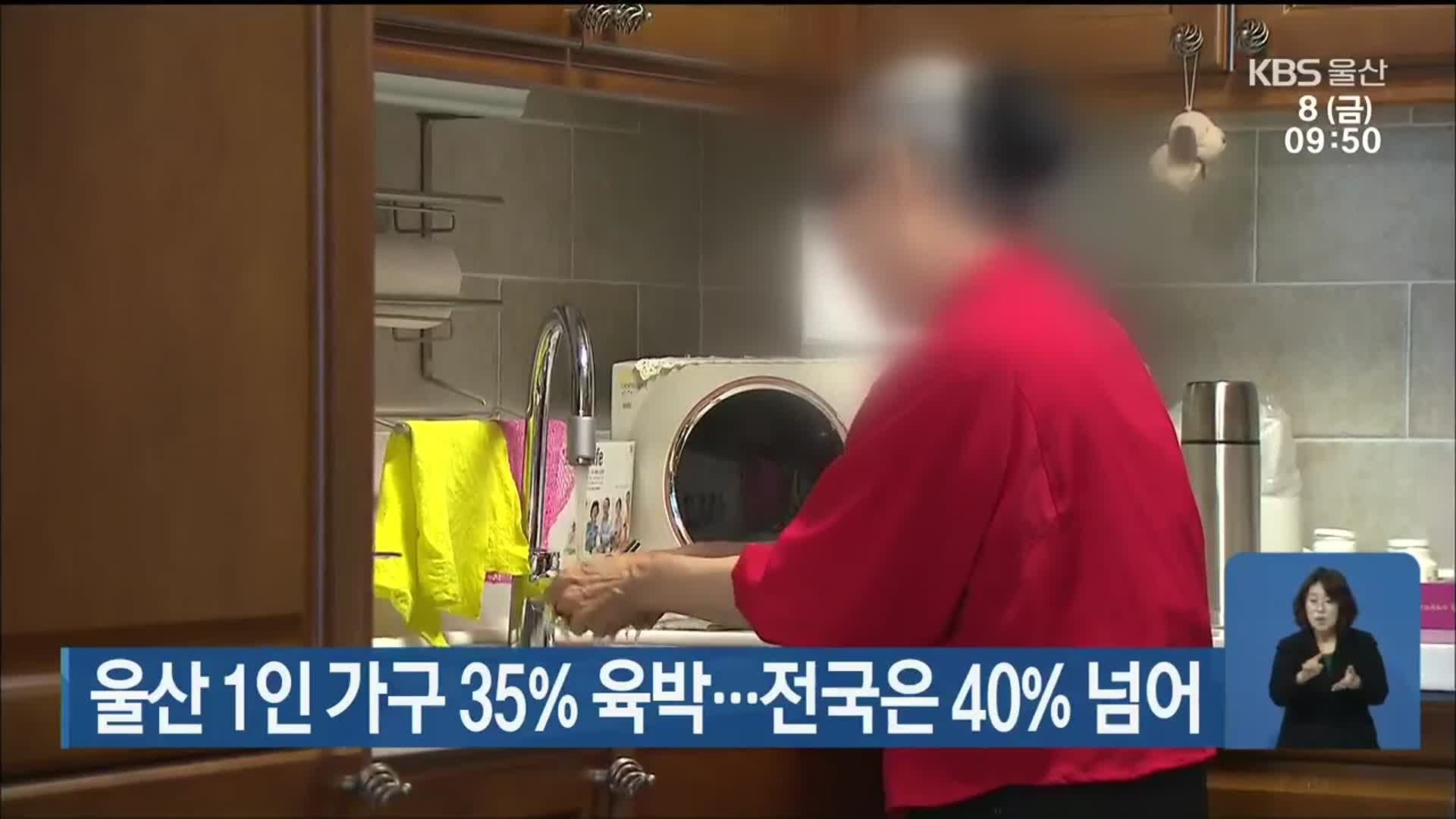 울산 1인 가구 35% 육박…전국은 40% 넘어
