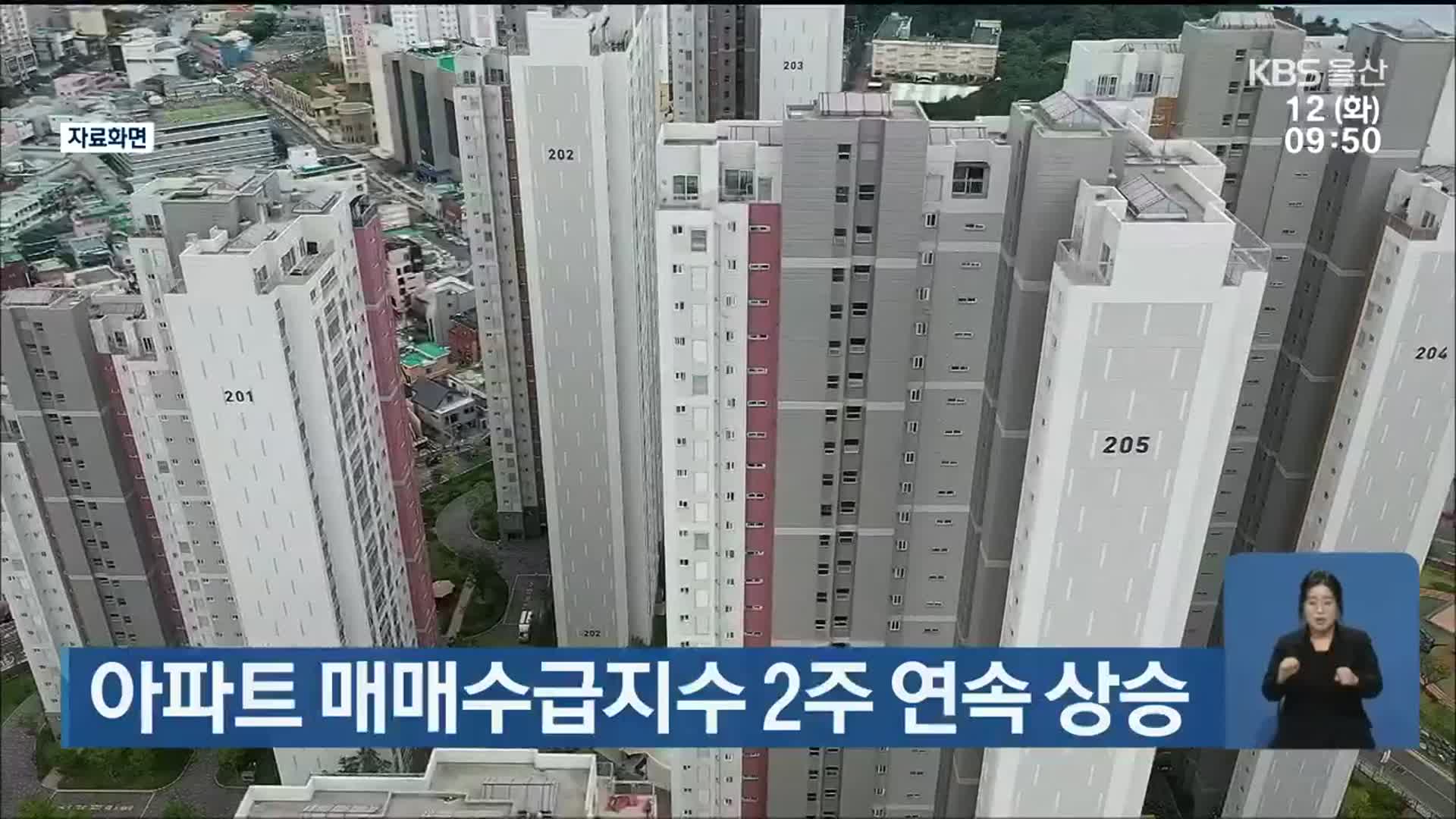 울산 아파트 매매수급지수 2주 연속 상승