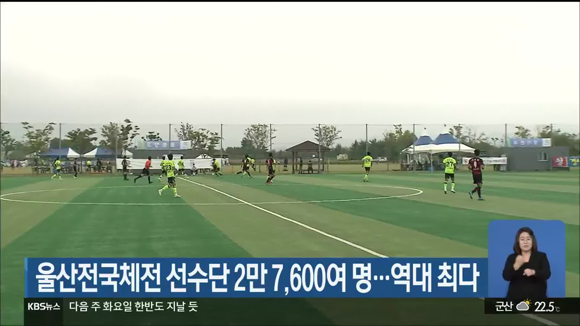 울산전국체전 선수단 2만 7,600여 명…역대 최다