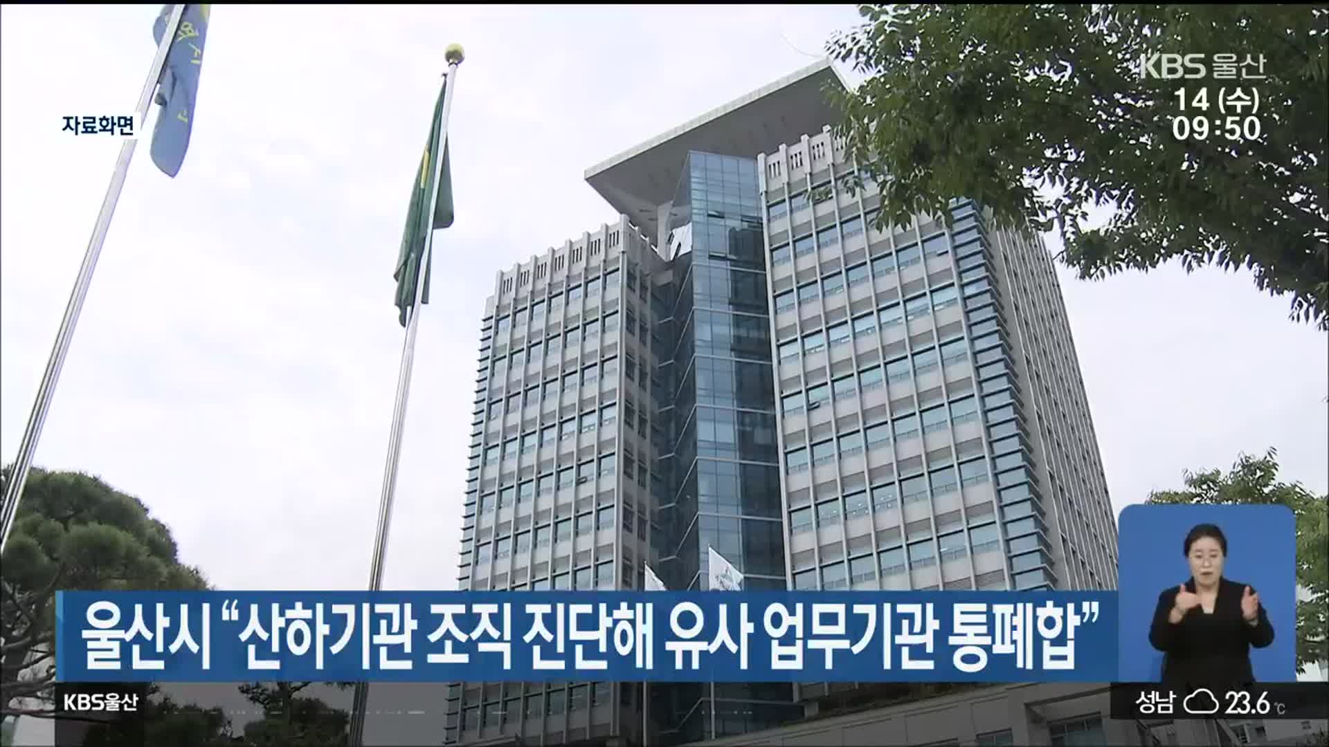 울산시 “산하기관 조직 진단해 유사 업무기관 통폐합”