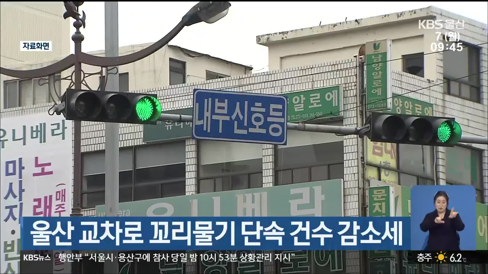울산 교차로 꼬리물기 단속 건수 감소세