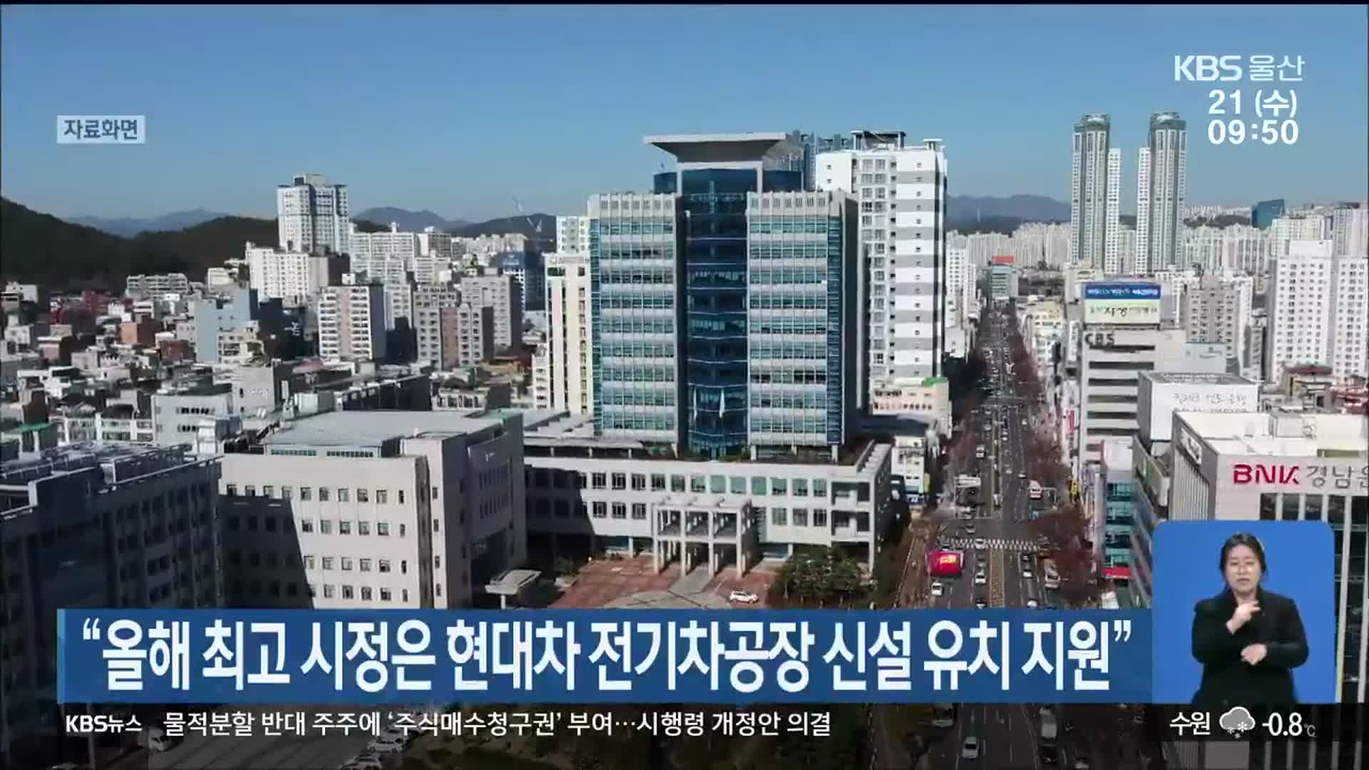 “올해 최고 울산시정은 현대차 전기차공장 신설 유치 지원”