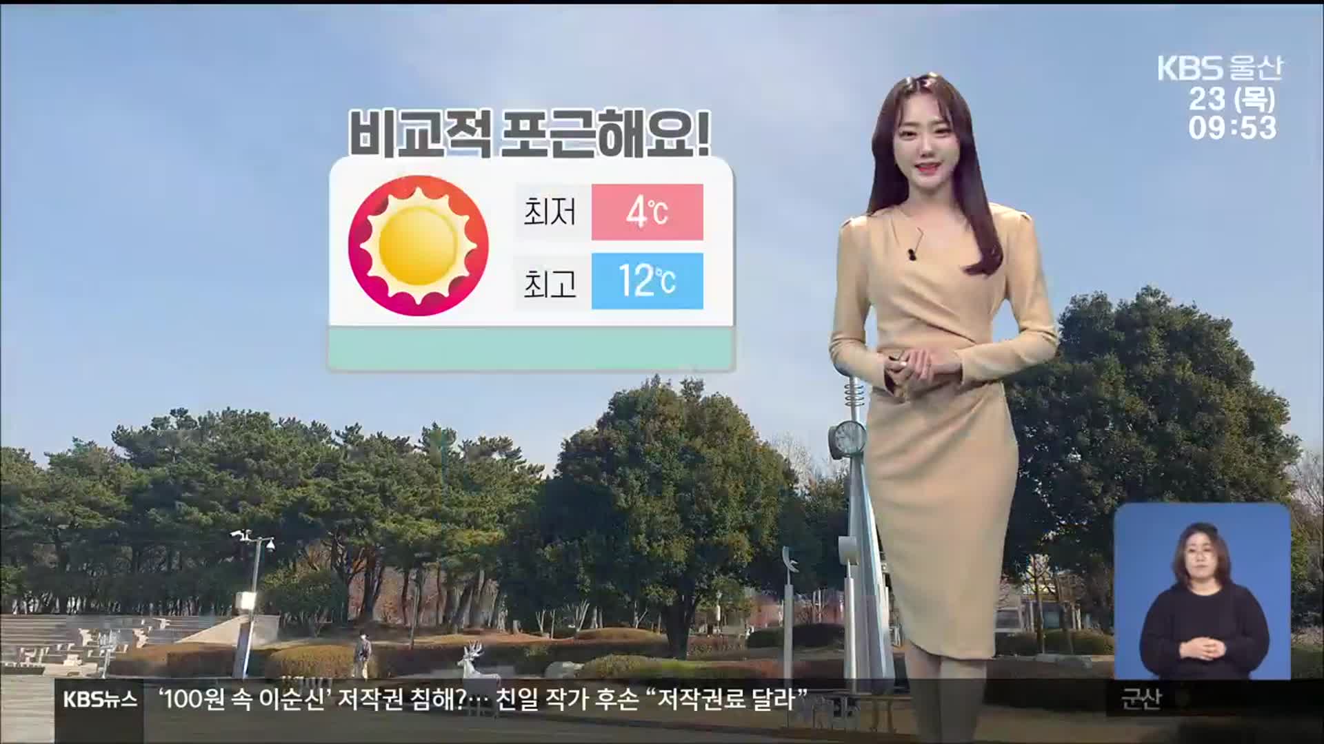 [날씨] 울산 비교적 포근한 날씨…낮 최고 12도