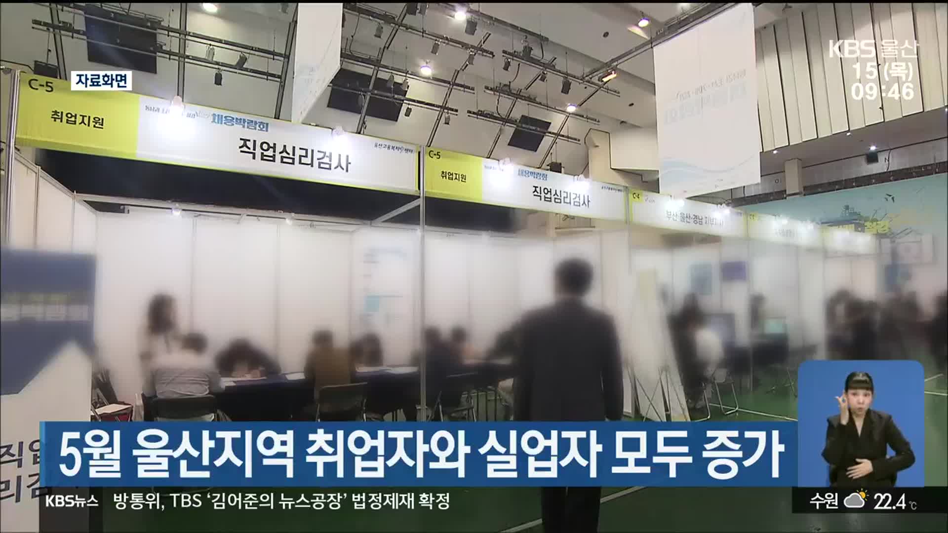5월 울산지역 취업자와 실업자 모두 증가