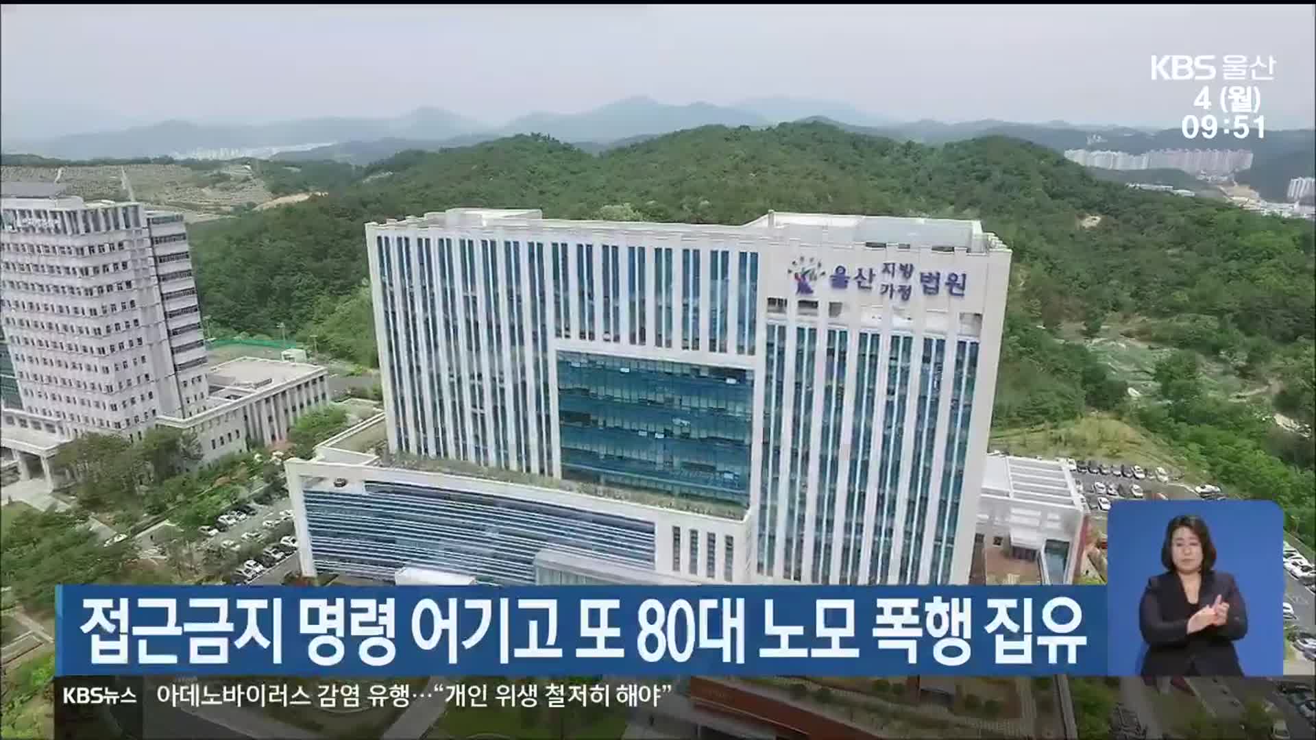 접근금지 명령 어기고 또 80대 노모 폭행 집유