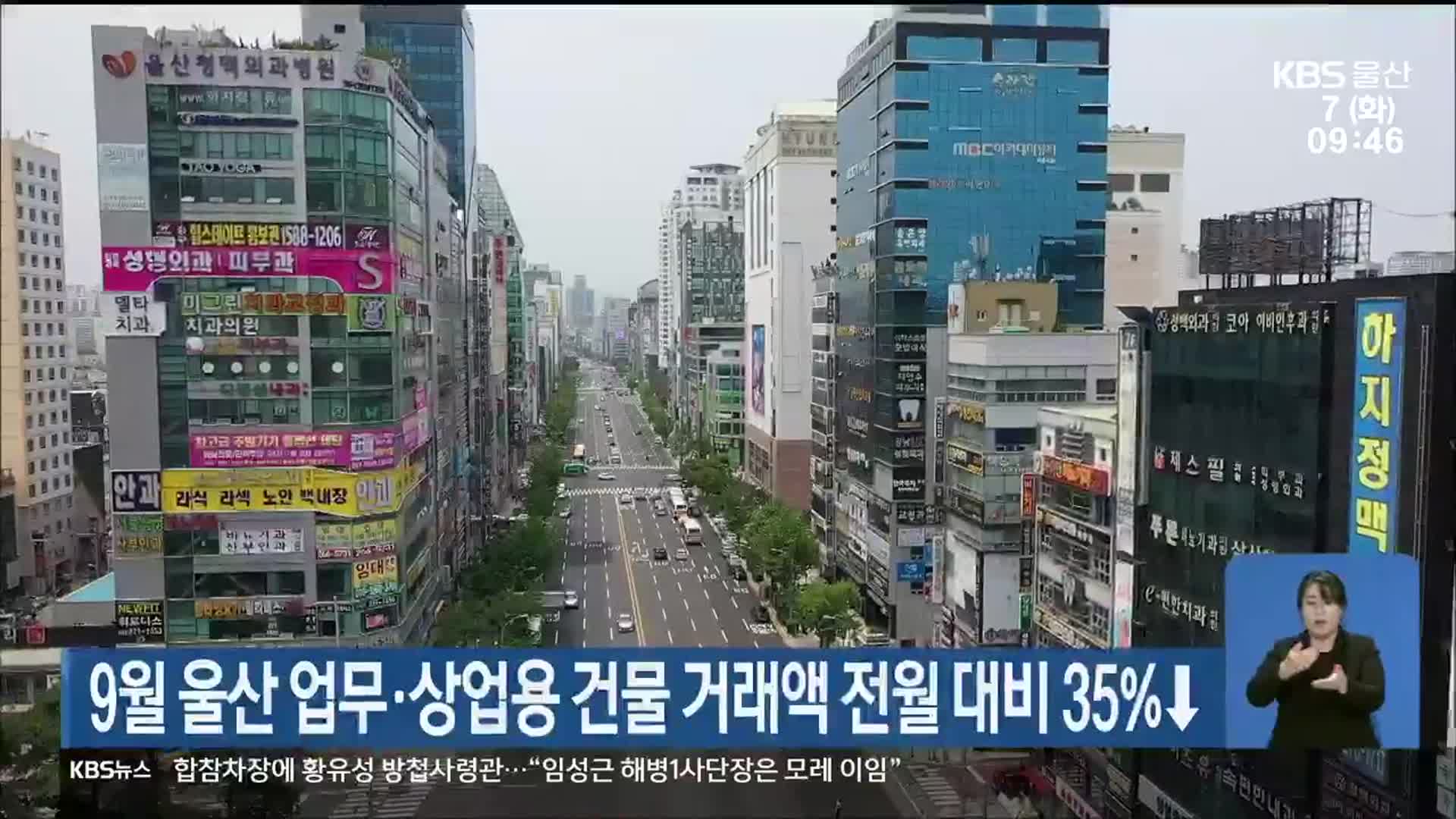 9월 울산 업무·상업용 건물 거래액 전월 대비 35%↓