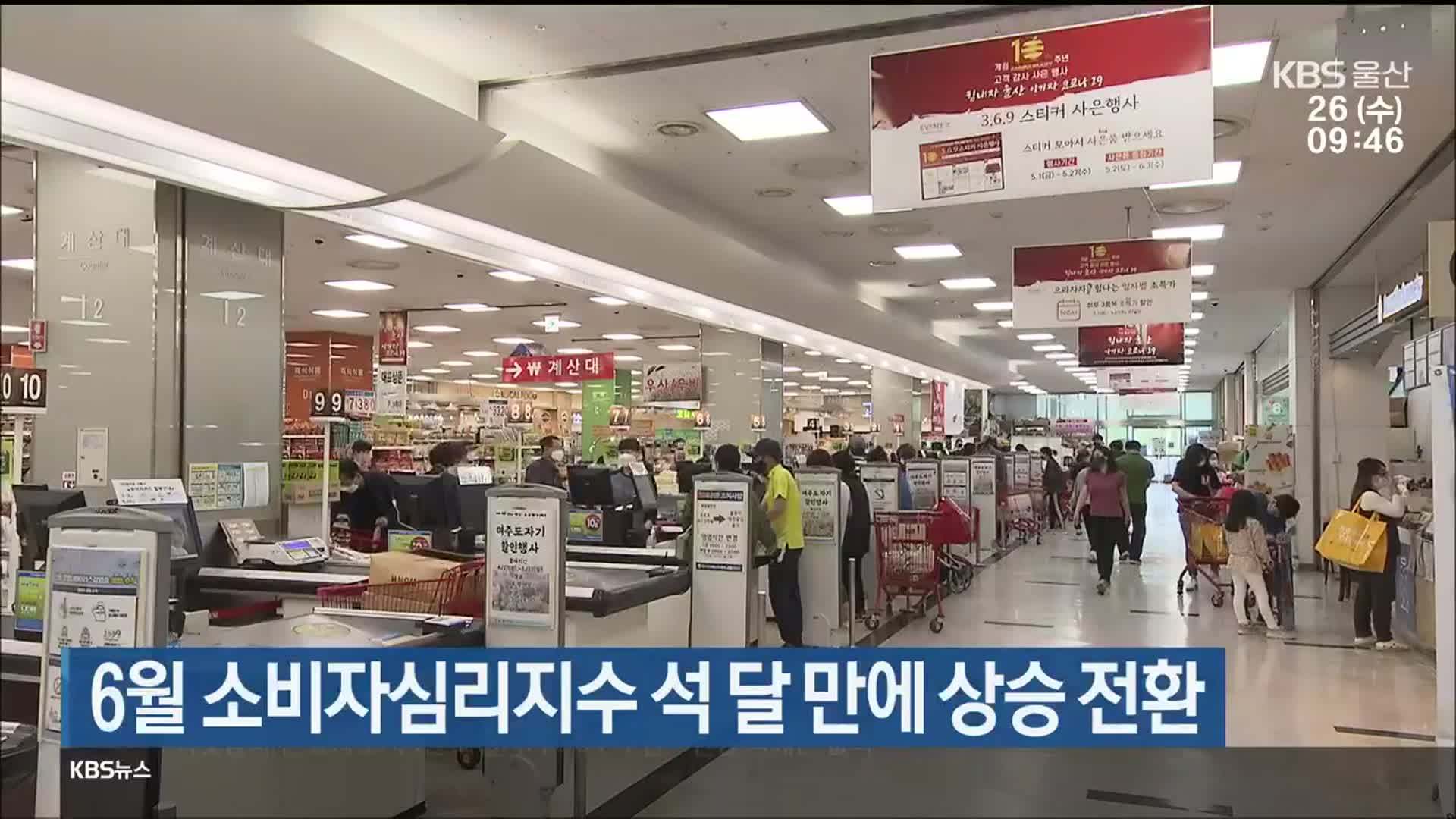 6월 울산 소비자심리지수 석 달 만에 상승 전환