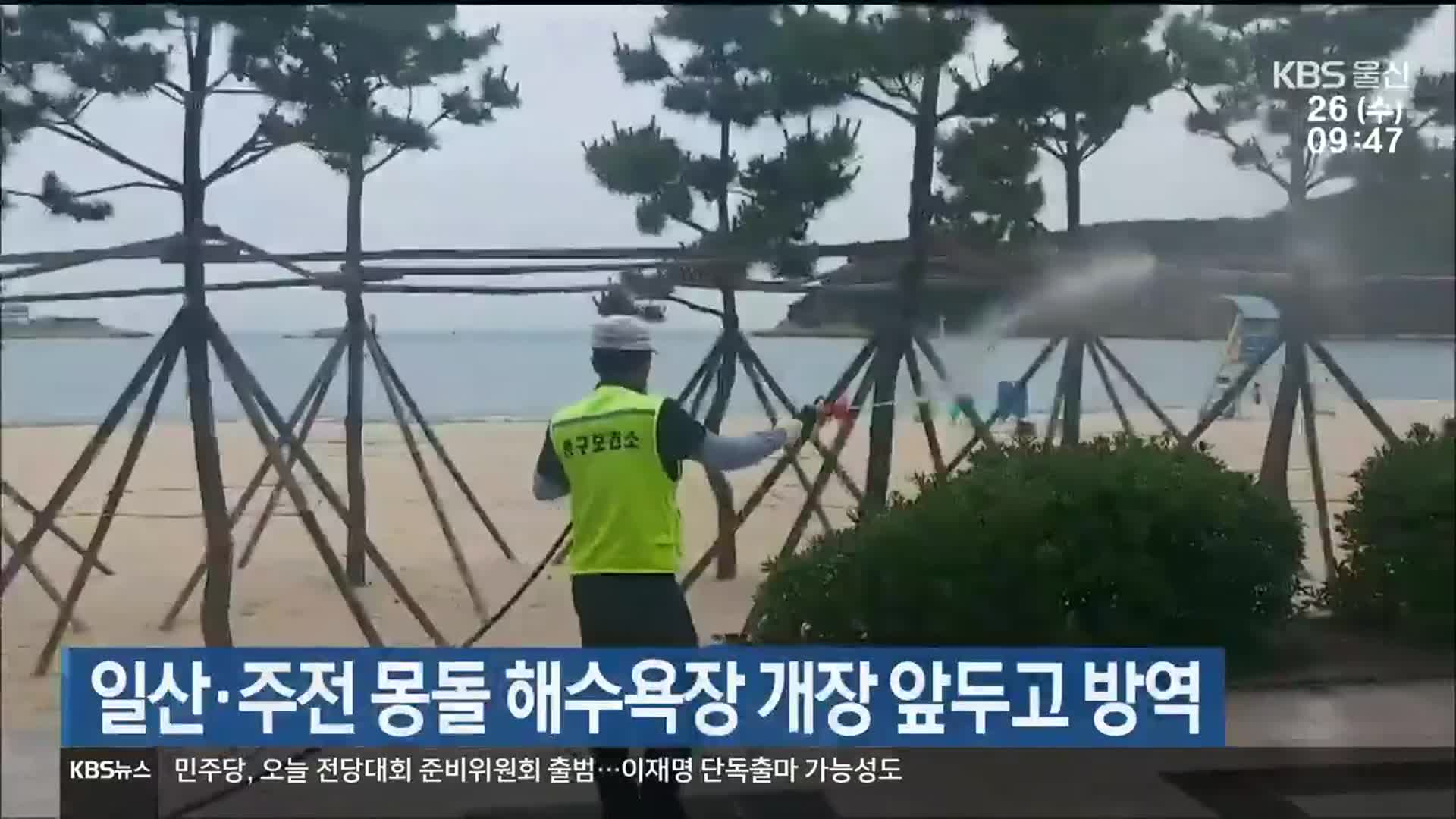 일산·주전 몽돌 해수욕장 개장 앞두고 방역