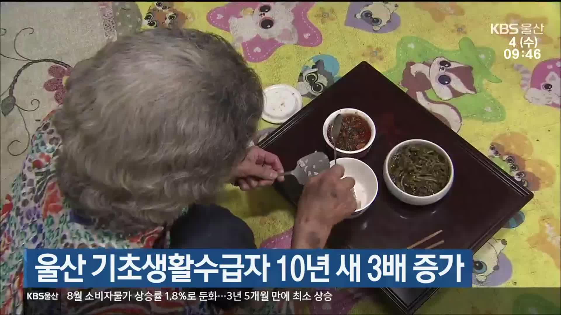 울산 기초생활수급자 10년새 3배 증가