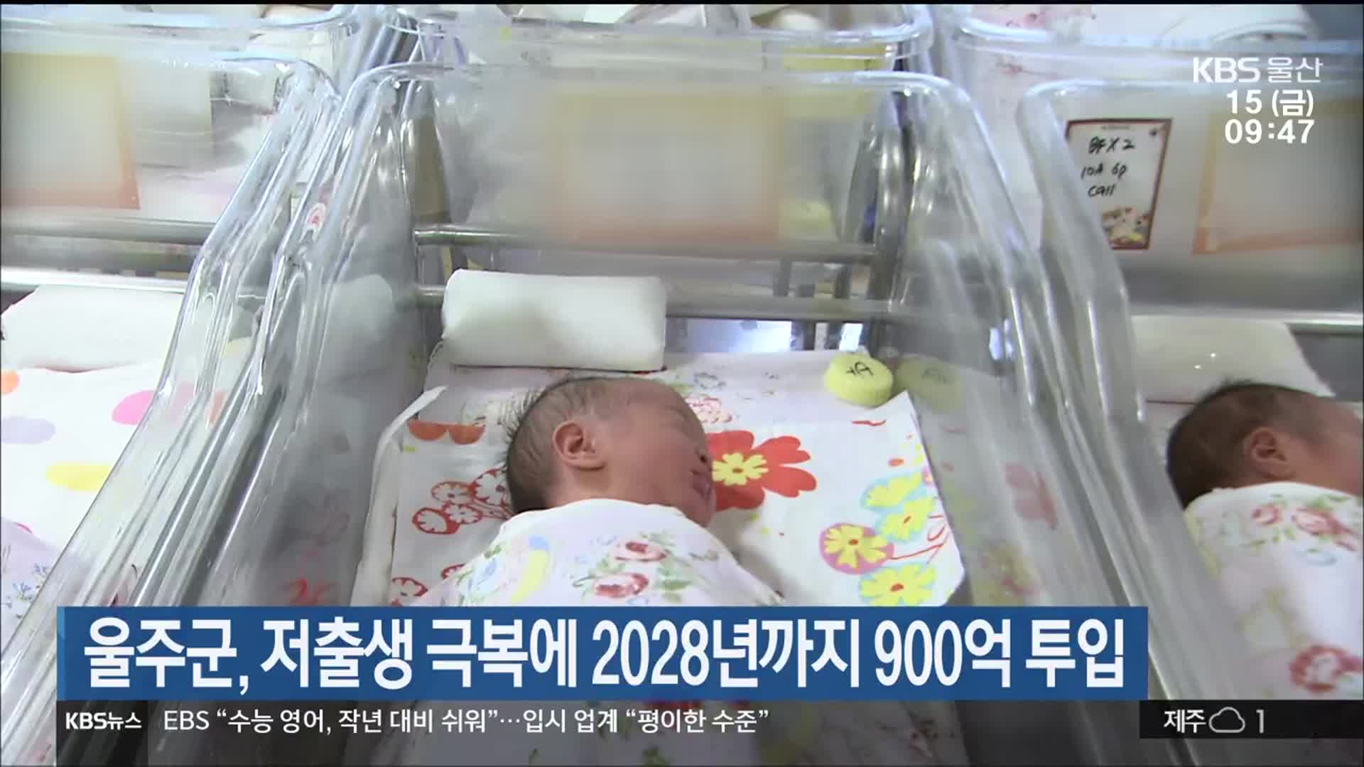 울주군, 저출생 극복에 2028년까지 900억 투입