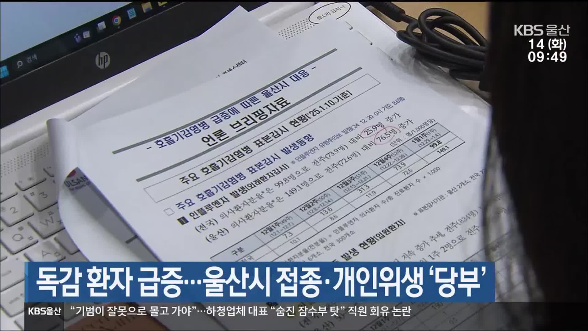 독감 환자 급증…울산시 접종·개인위생 ‘당부’