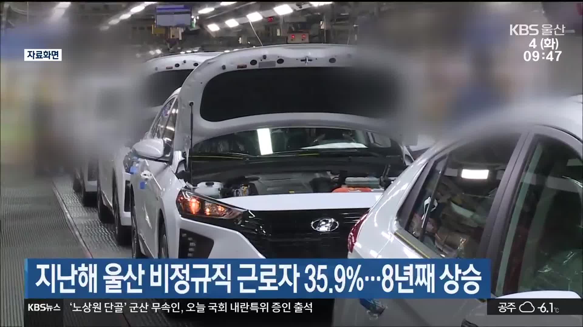 지난해 울산 비정규직 근로자 35.9%…8년째 상승