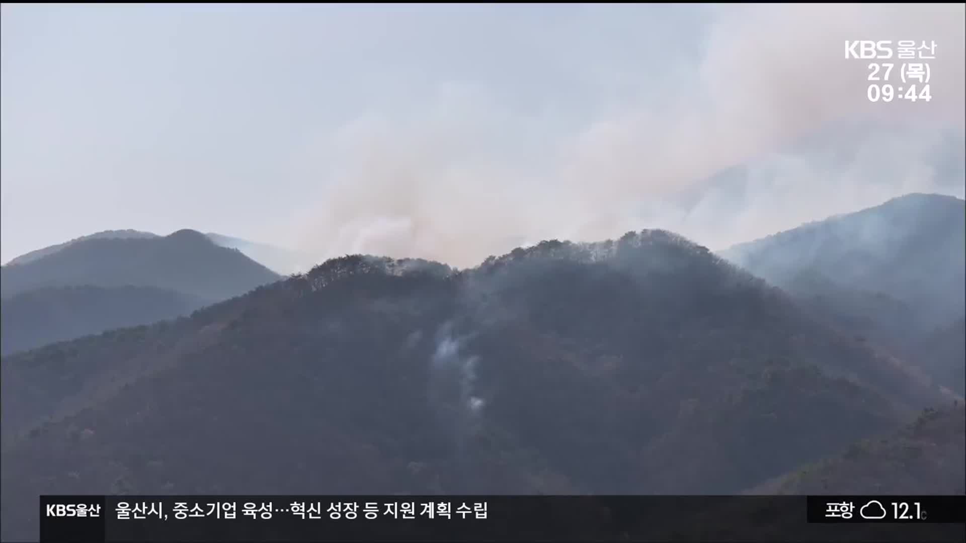불길 재확산에 진화율 낮아져…이 시각 울주