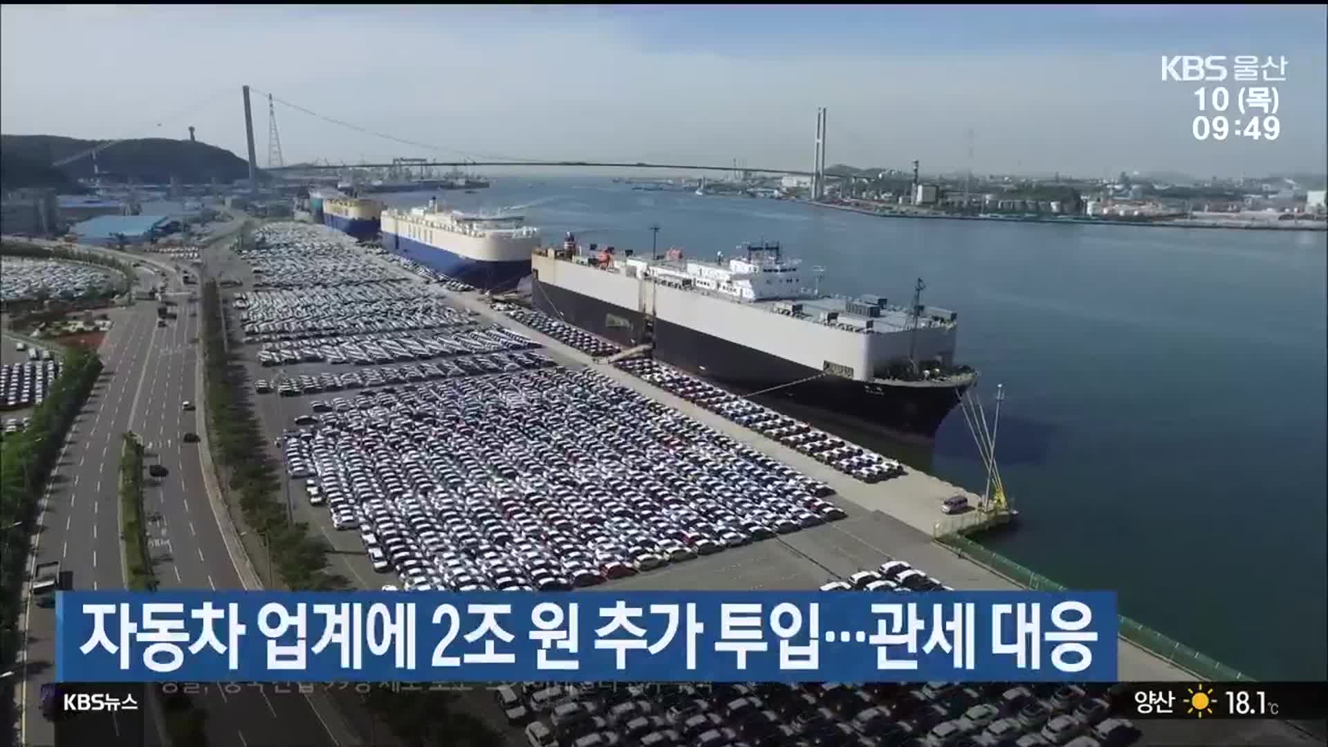 자동차 업계에 2조 원 추가 투입…관세 대응